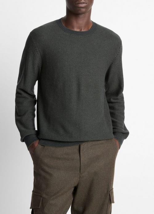 Geo-Jacquard Wool-Blend Crew Neck Sweater