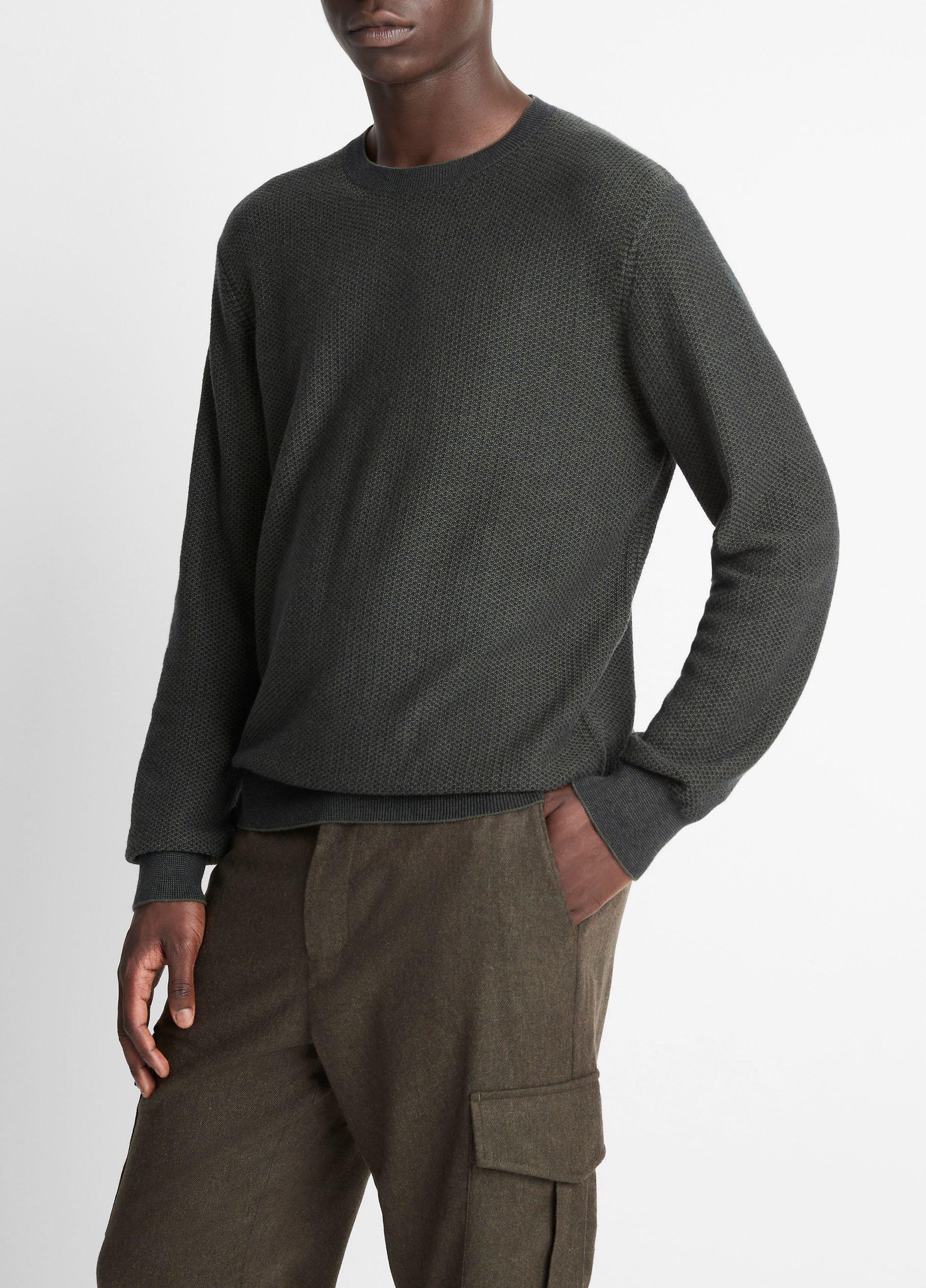 Geo-Jacquard Wool-Blend Crew Neck Sweater image number 1