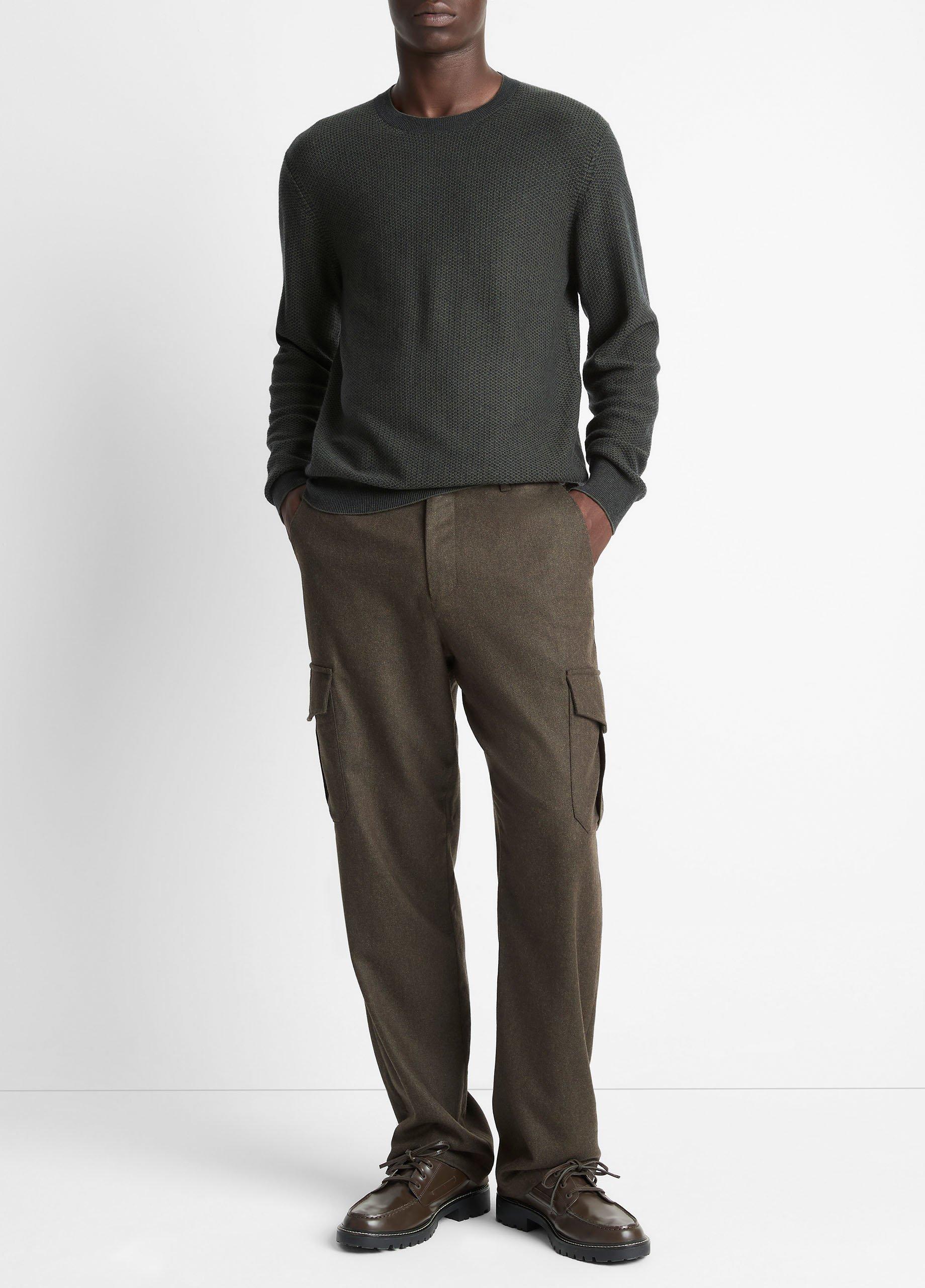 Geo-Jacquard Wool-Blend Crew Neck Sweater image number 3
