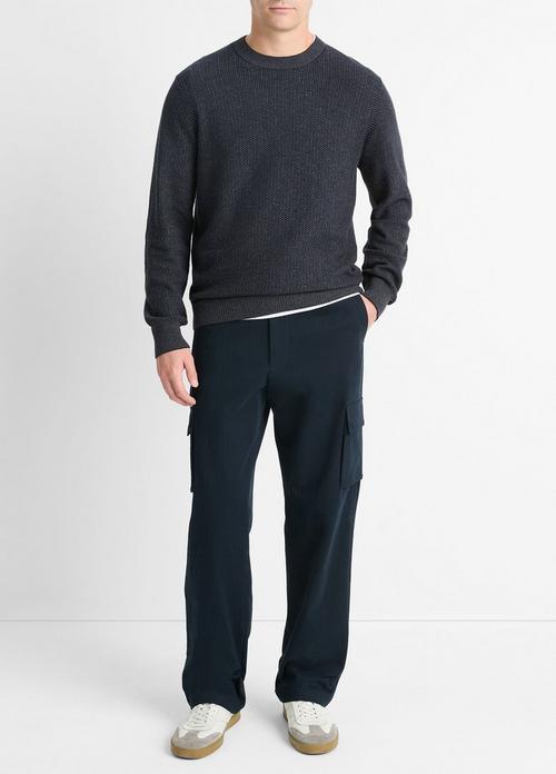 Geo-Jacquard Wool-Blend Crew Neck Sweater