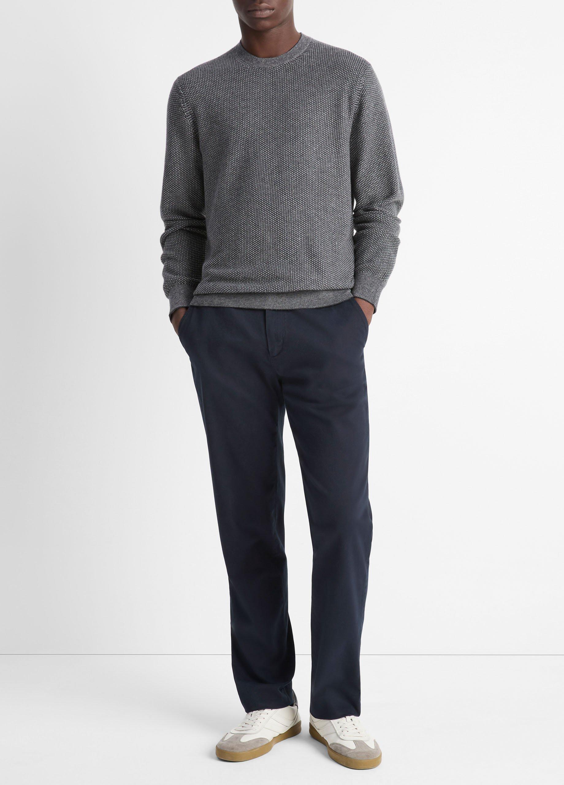Geo-Jacquard Wool-Blend Crew Neck Sweater image number 0