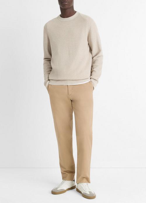 Geo-Jacquard Wool-Blend Crew Neck Sweater