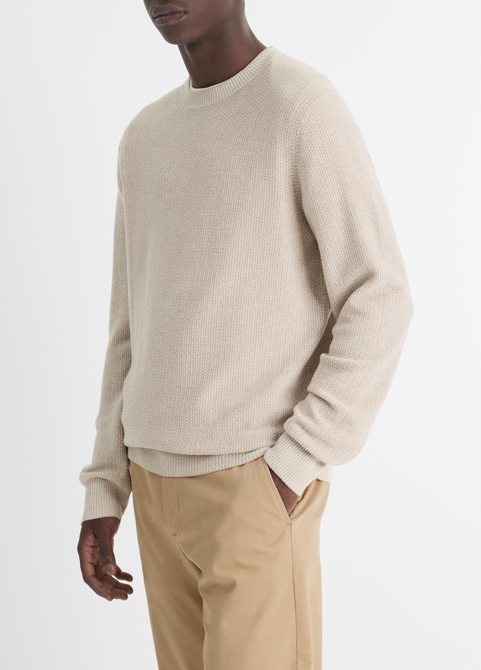 Geo-Jacquard Wool-Blend Crew Neck Sweater in Crew Neck | Vince