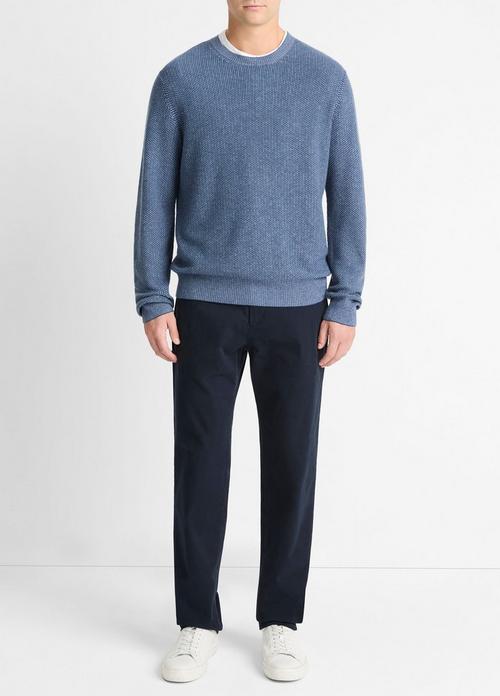 Geo-Jacquard Wool-Blend Crew Neck Sweater