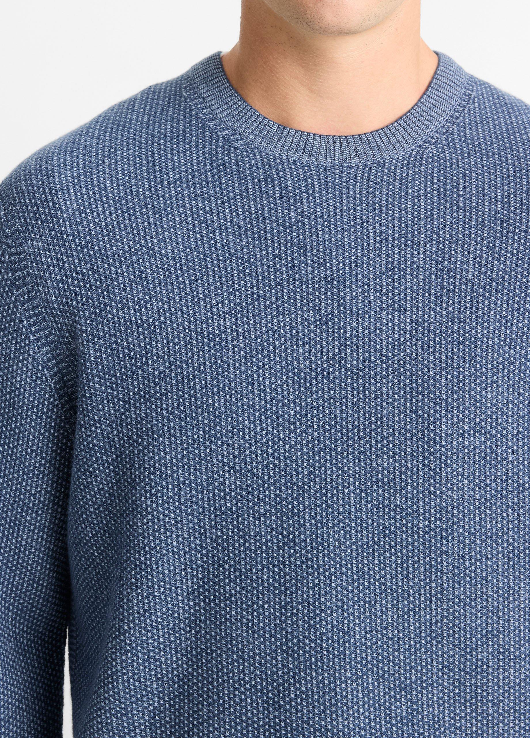 Geo-Jacquard Wool-Blend Crew Neck Sweater image number 1
