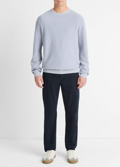 Geo-Jacquard Wool-Blend Crew Neck Sweater