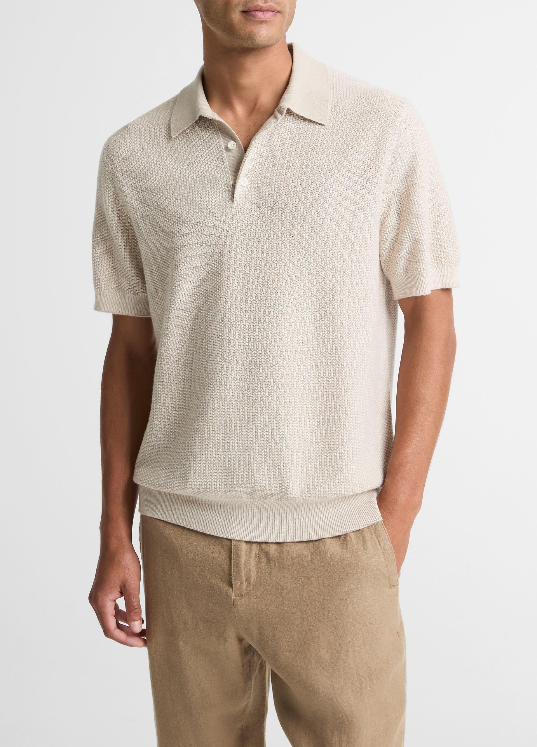 Geo-Jacquard Wool-Blend Blend Polo Sweater image number 0