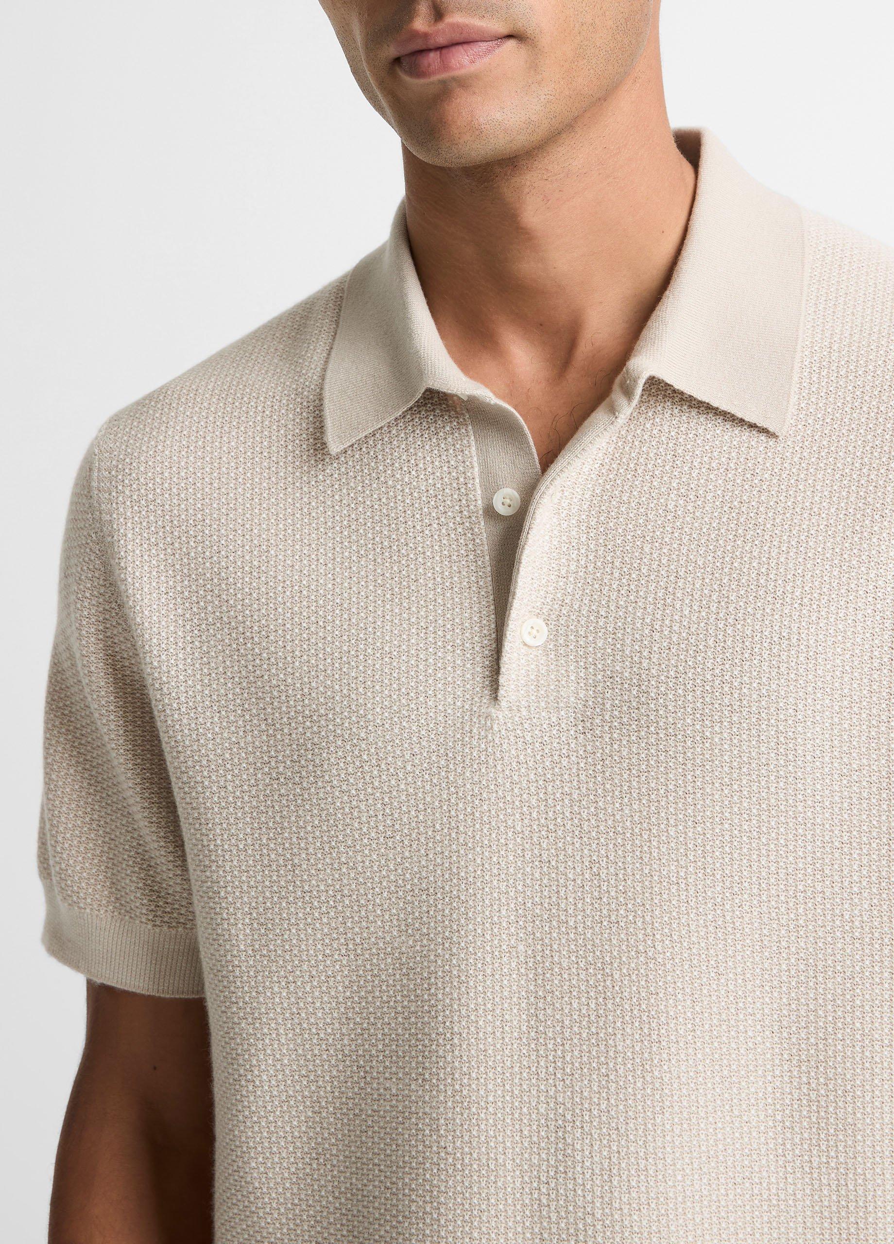 Geo-Jacquard Wool-Blend Blend Polo Sweater image number 1