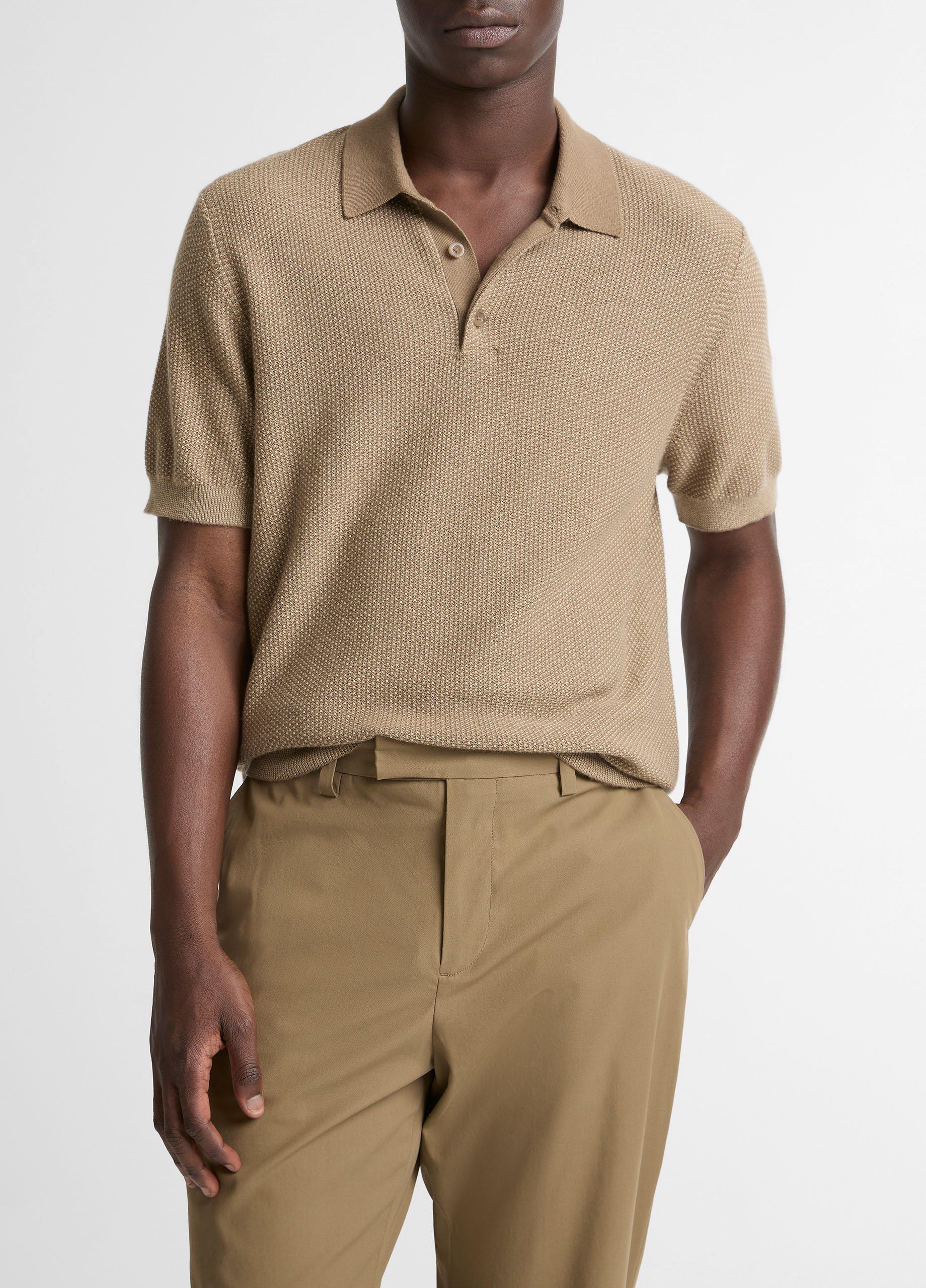 Geo-Jacquard Wool-Blend Blend Polo Sweater image number 0