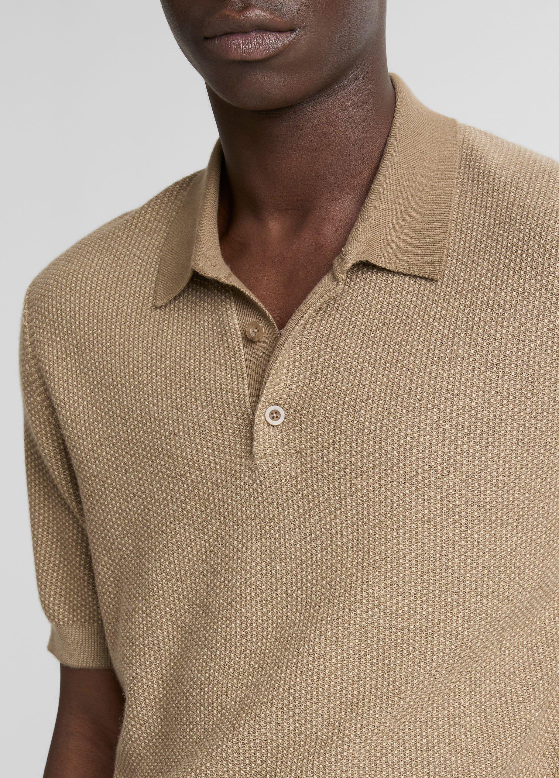 Geo-Jacquard Wool-Blend Blend Polo Sweater image number 1