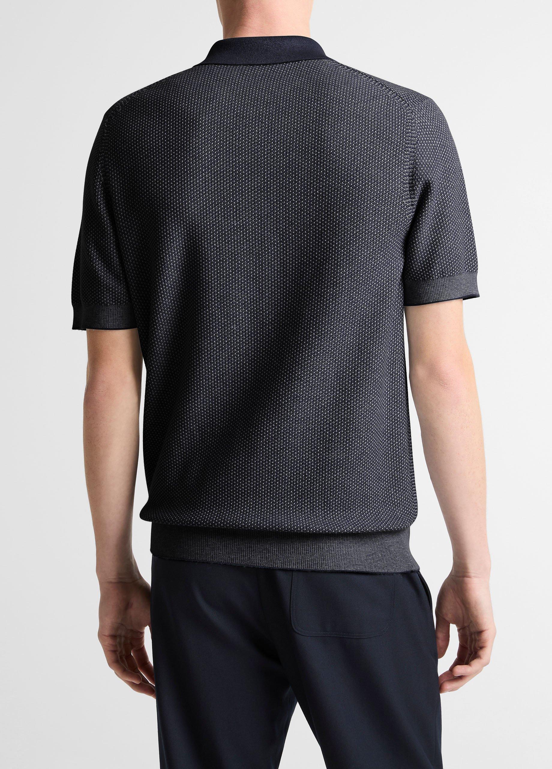 Geo-Jacquard Wool-Blend Blend Polo Sweater image number 2