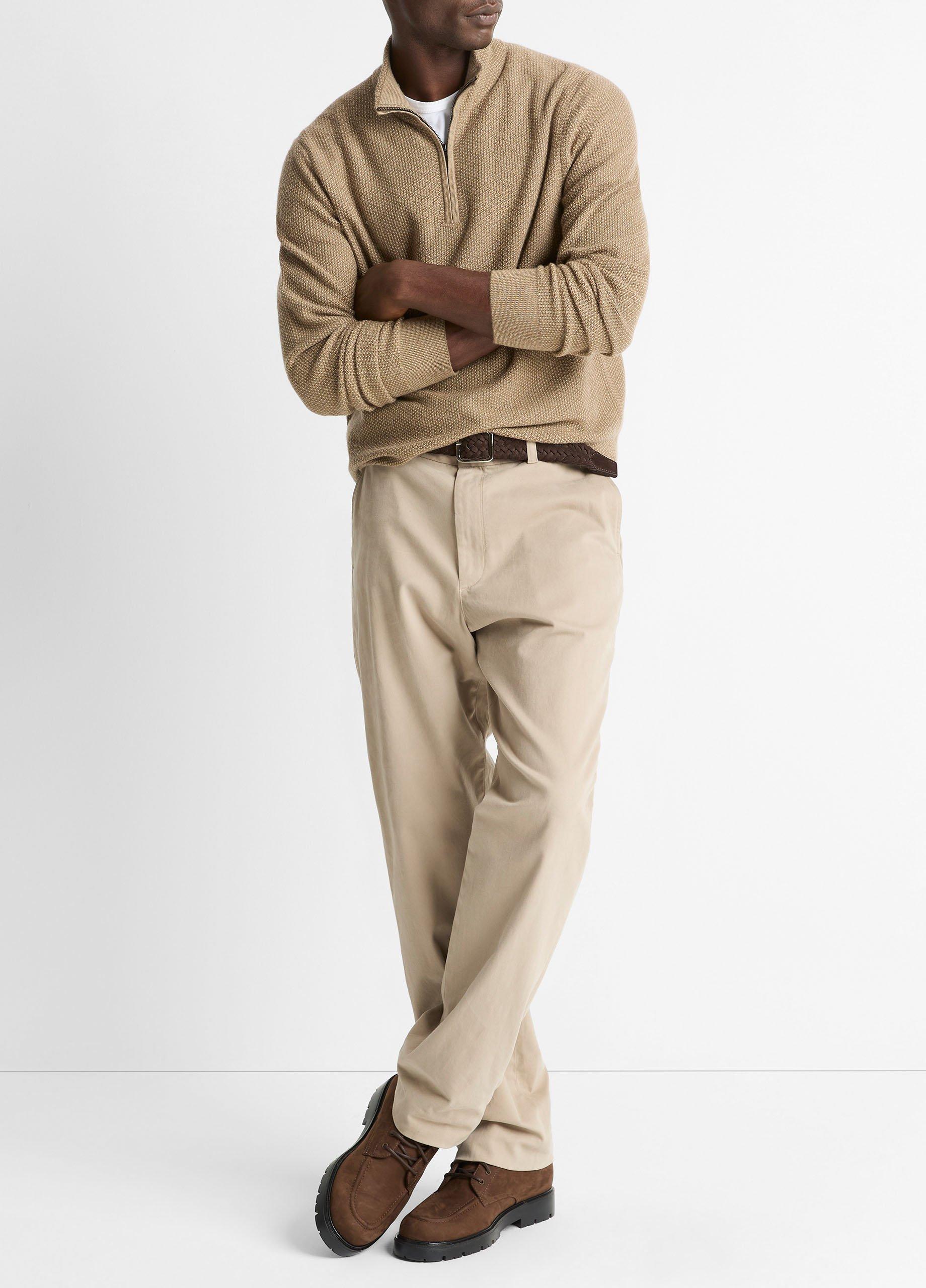 Geo-Jacquard Wool-Blend Quarter-Zip Sweater image number 3