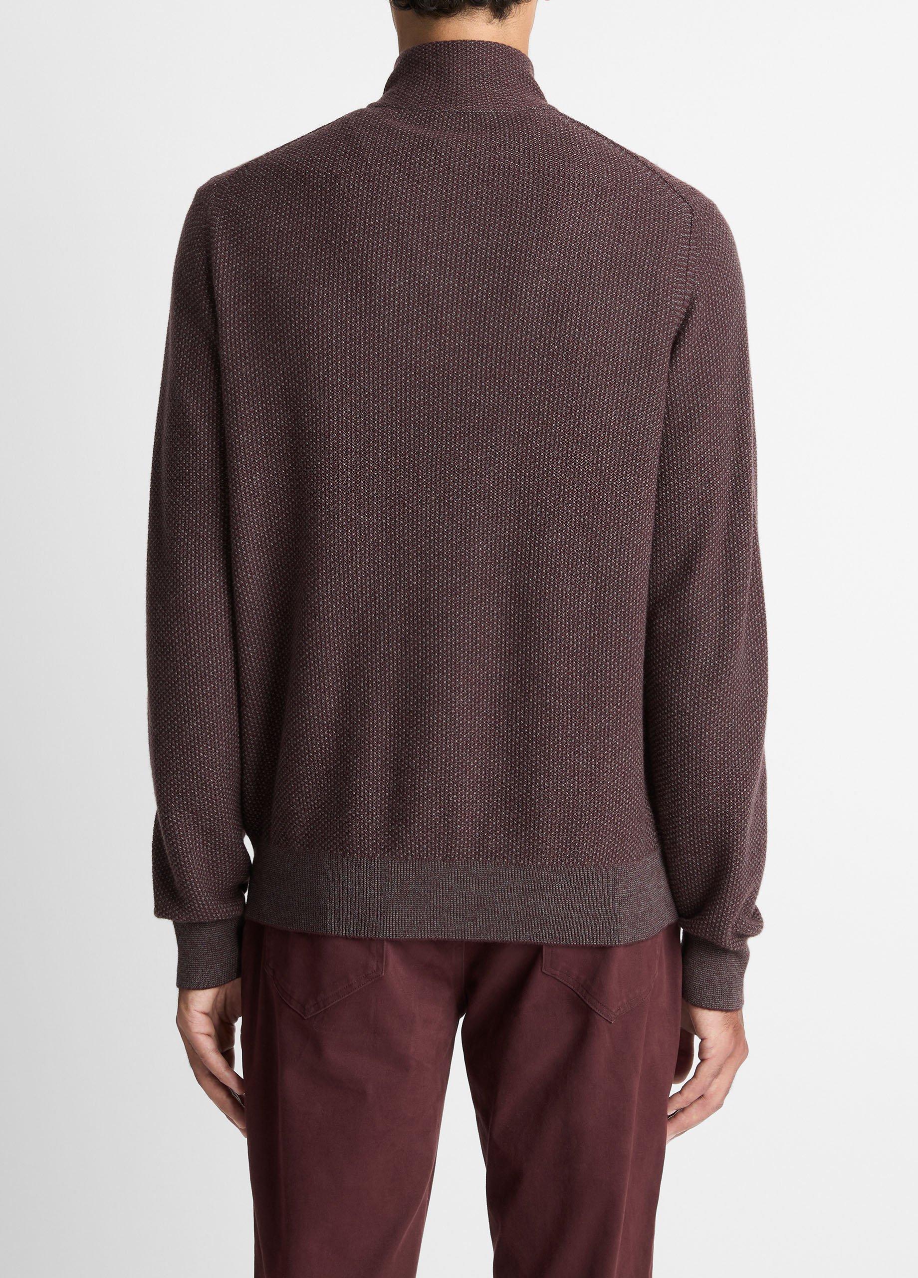 Geo-Jacquard Wool-Blend Quarter-Zip Sweater image number 2