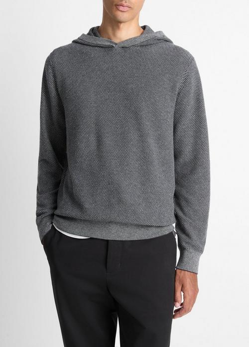 Geo-Jacquard Wool-Blend Sweater Hoodie