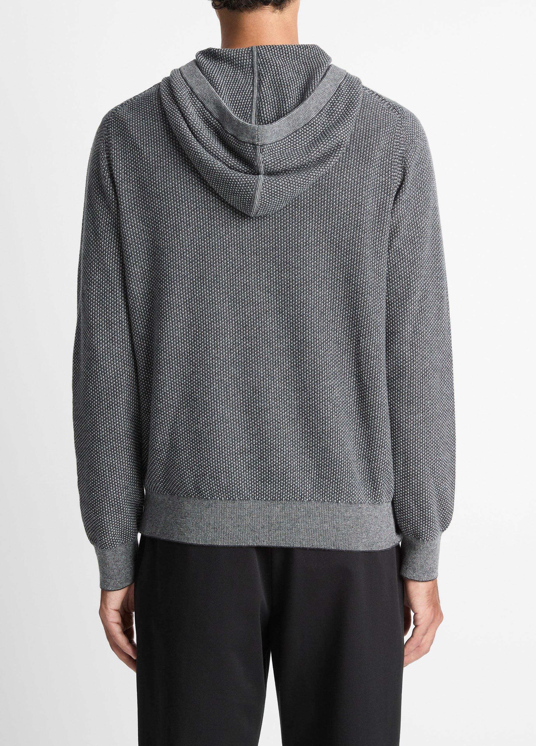 Geo-Jacquard Wool-Blend Sweater Hoodie image number 2