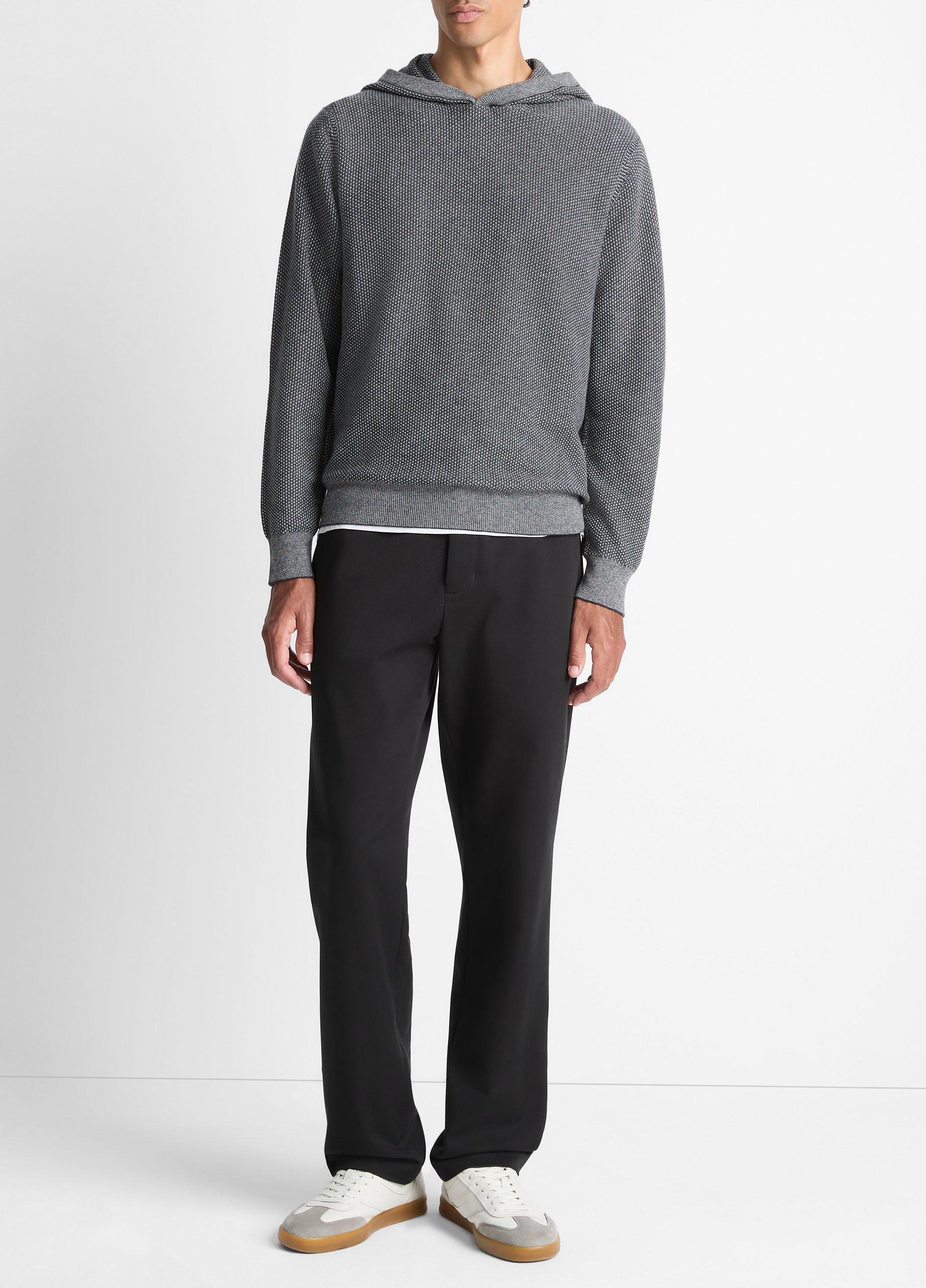 Geo-Jacquard Wool-Blend Sweater Hoodie image number 3