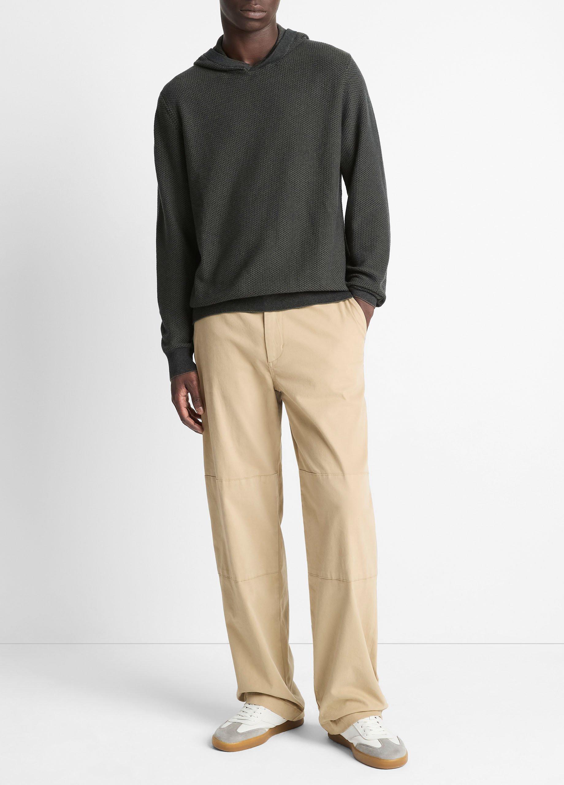 Geo-Jacquard Wool-Blend Sweater Hoodie image number 3