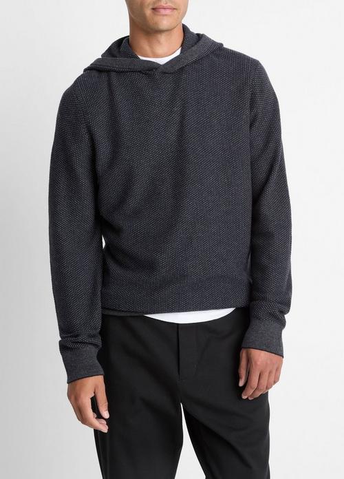 Geo-Jacquard Wool-Blend Sweater Hoodie