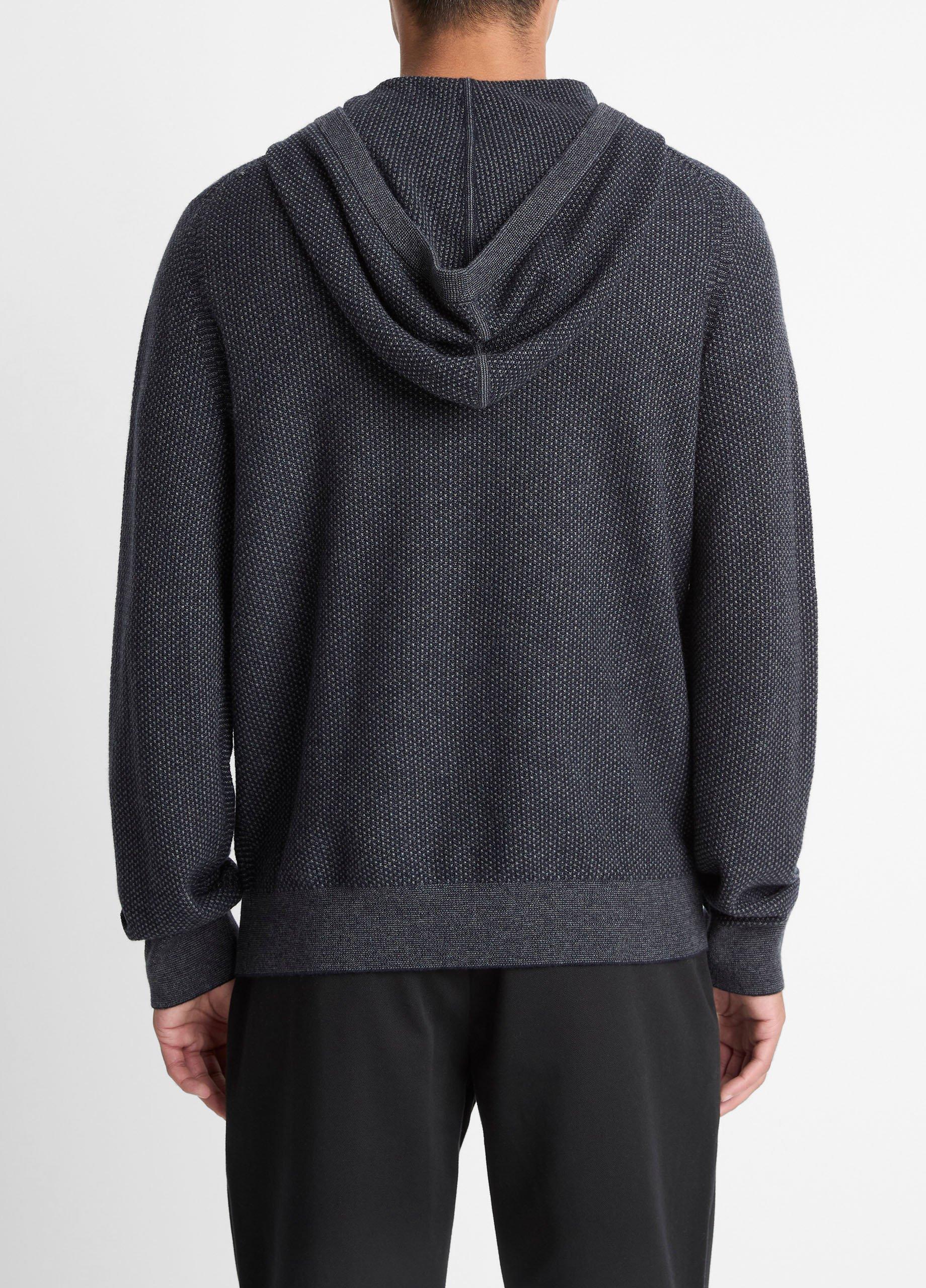 Geo-Jacquard Wool-Blend Sweater Hoodie image number 2