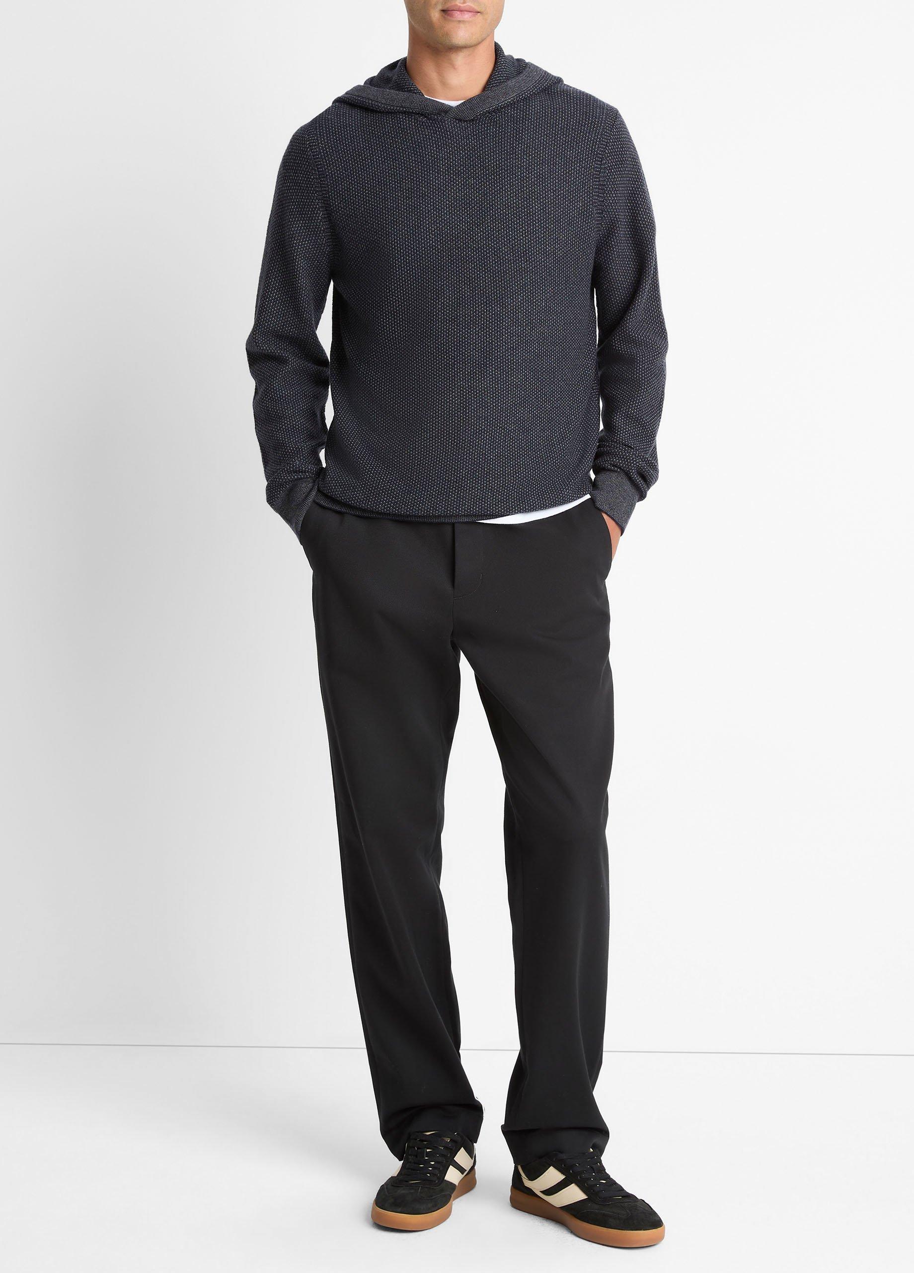 Geo-Jacquard Wool-Blend Sweater Hoodie image number 3