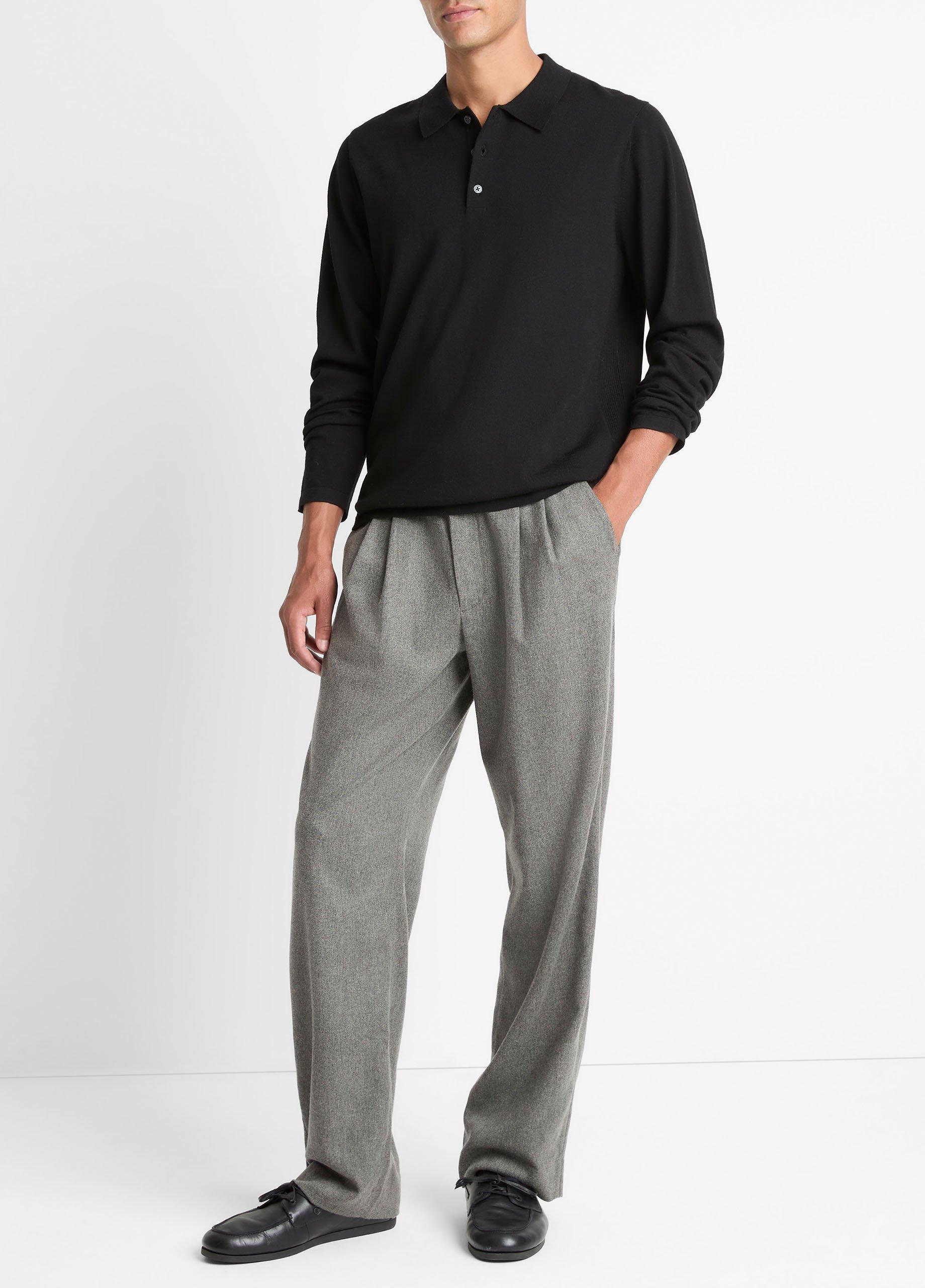 Extrafine Merino Wool Polo Sweater image number 3