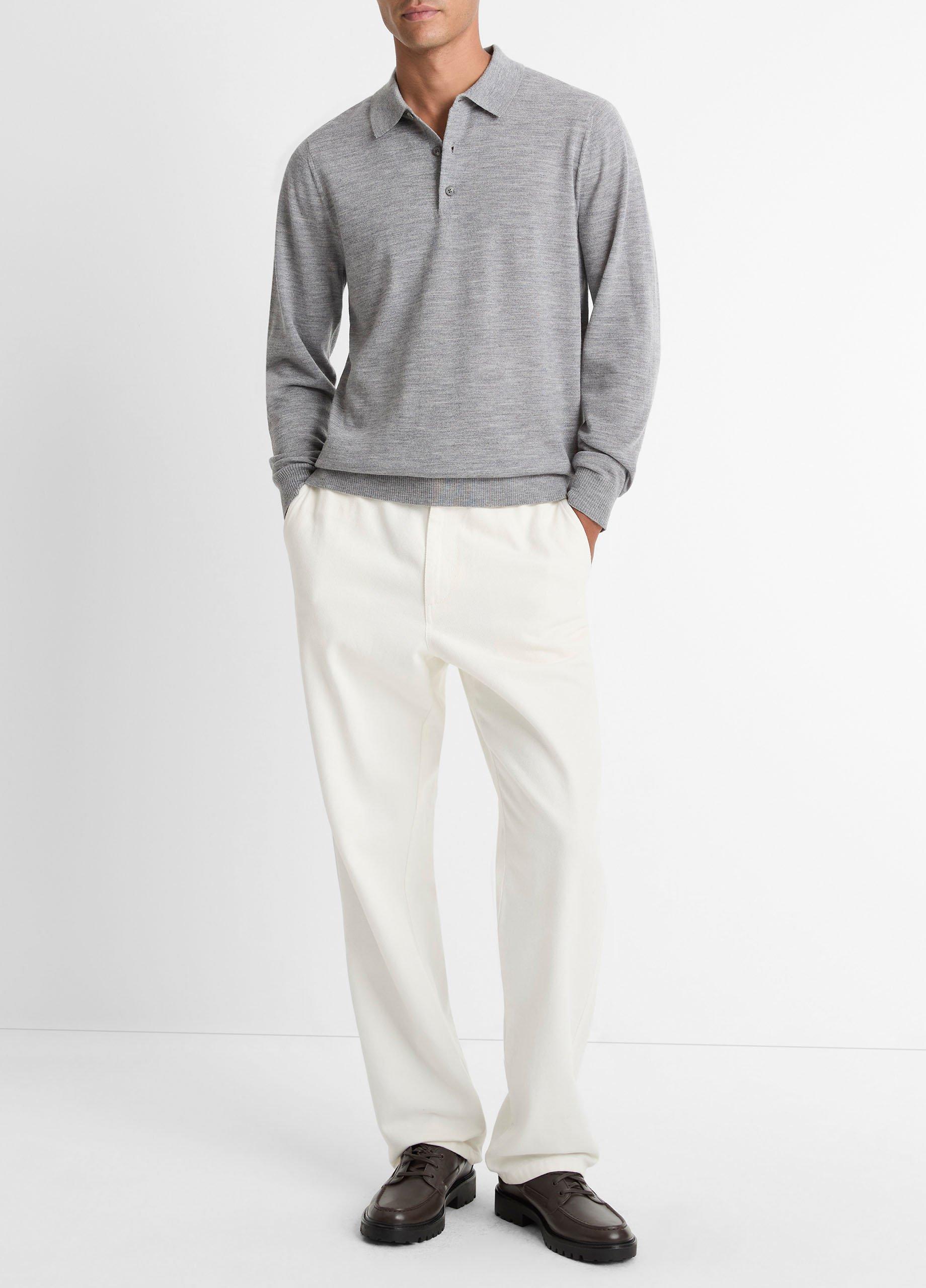 Extrafine Merino Wool Polo Sweater image number 3