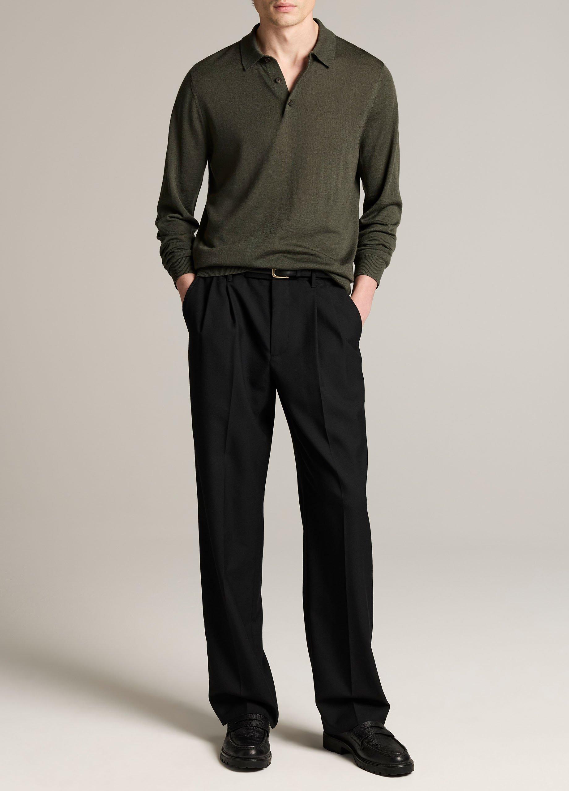 Wool Polo Sweater image number 3