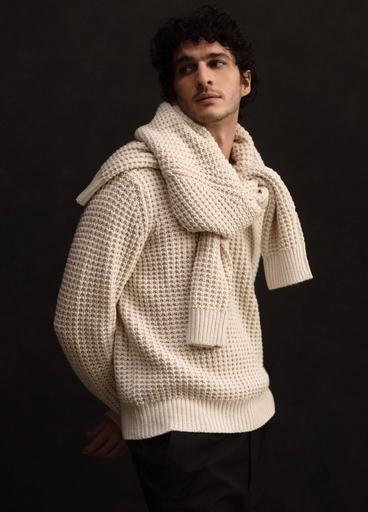 Macro-Waffle Crew Neck Sweater in Crew Neck | Vince Macro-Waffle Crew Neck Sweater in Crew Neck | Vince
