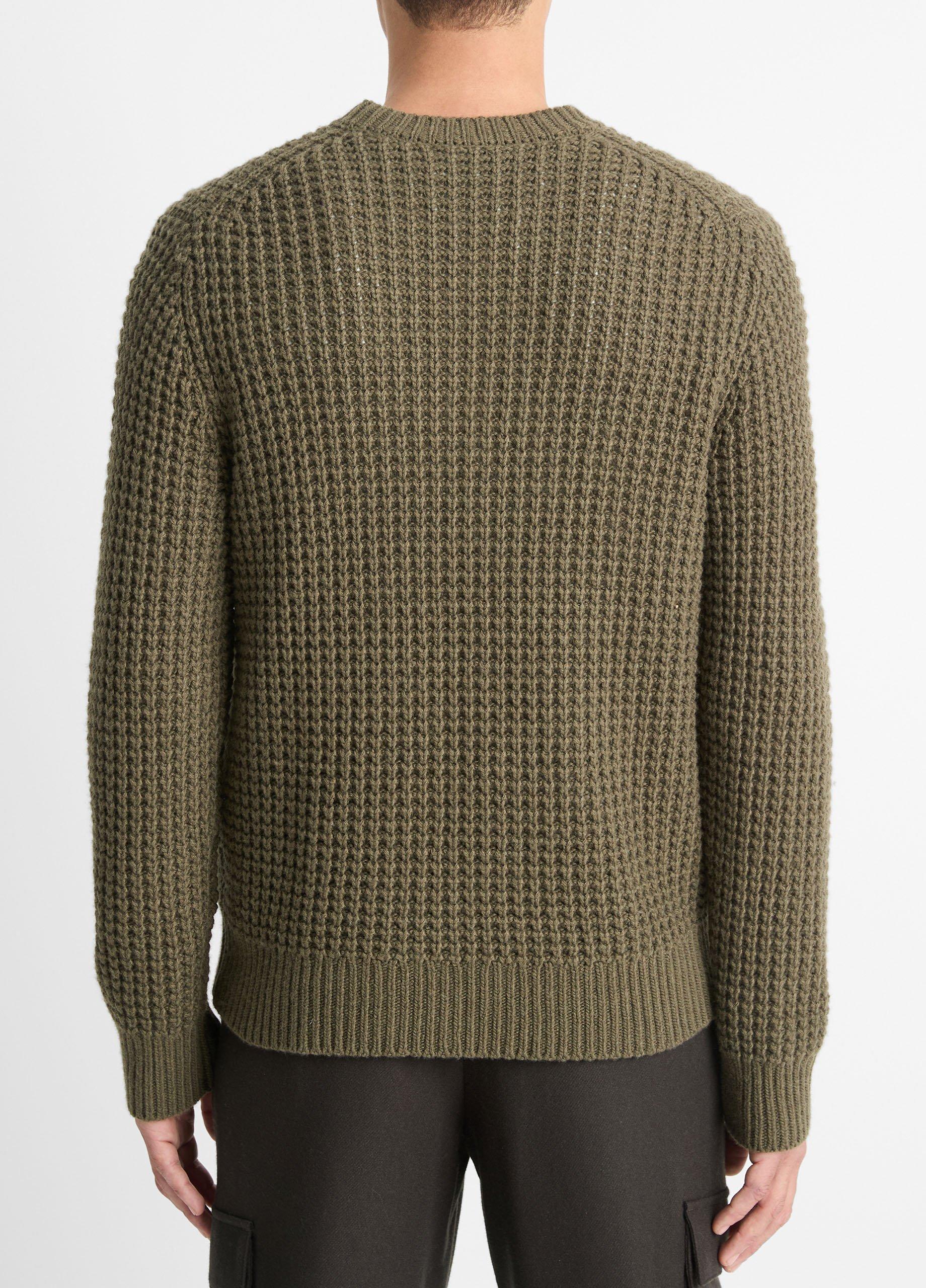 Macro Waffle Crew Neck Sweater in Sweaters Vince