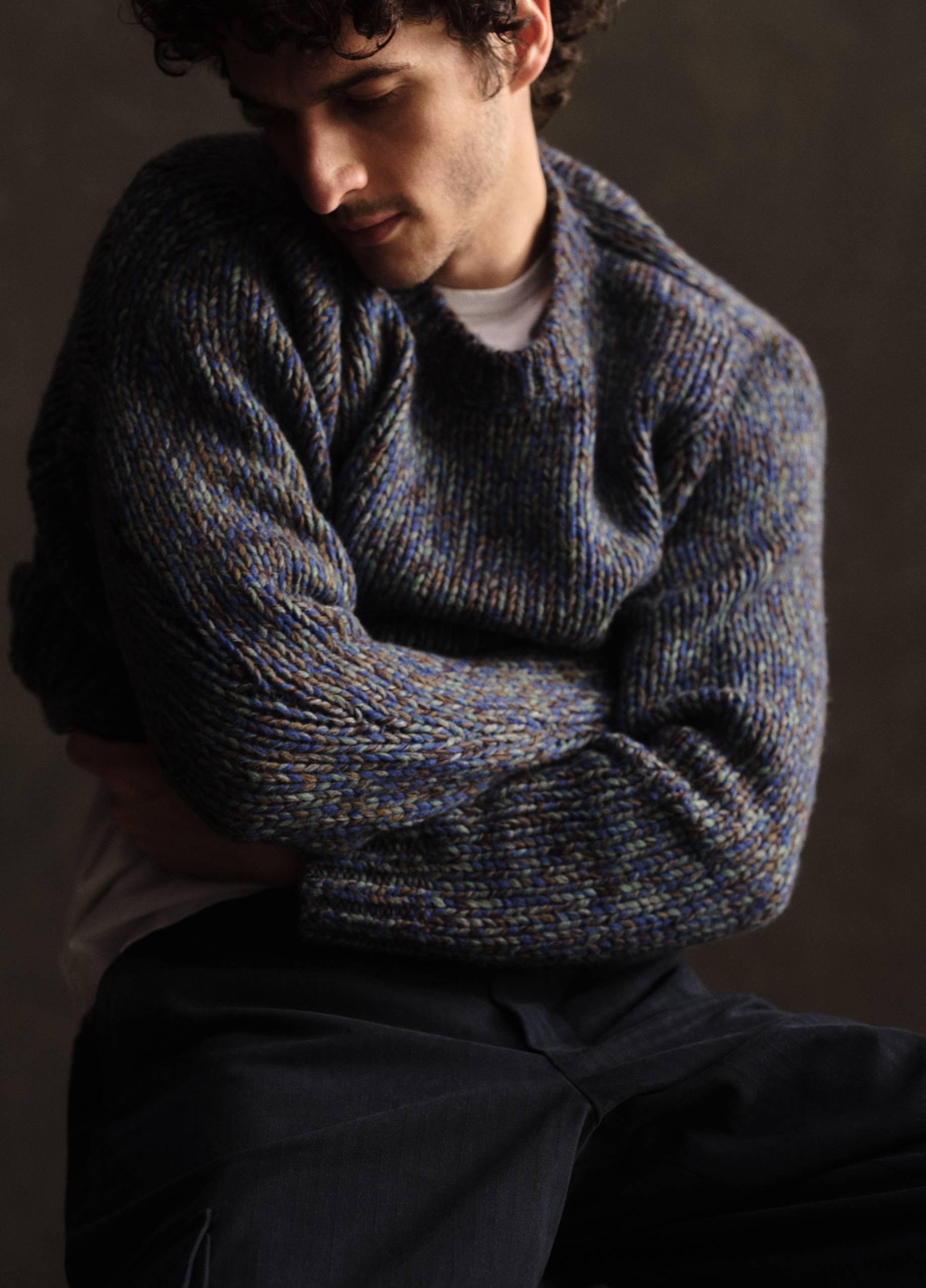 Homespun Marled Crew Neck Sweater image number 4