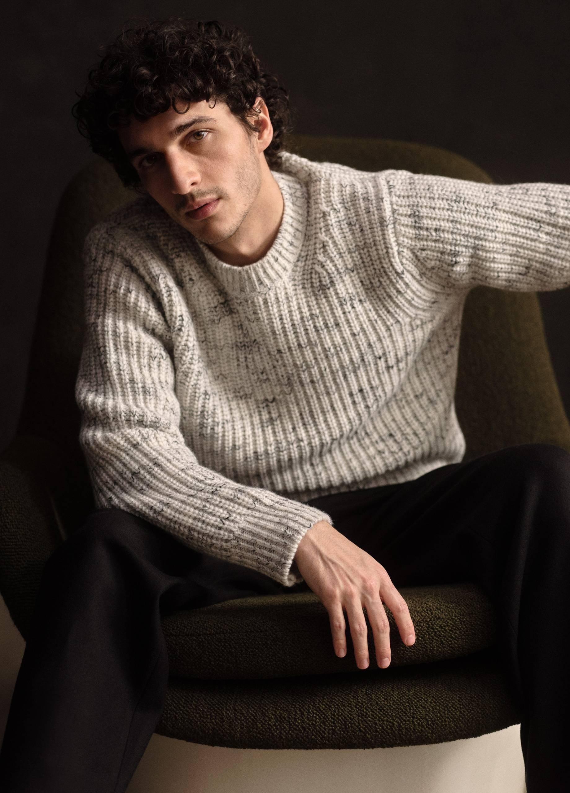 Super Space-Dye Wool Crew Neck Sweater image number 4