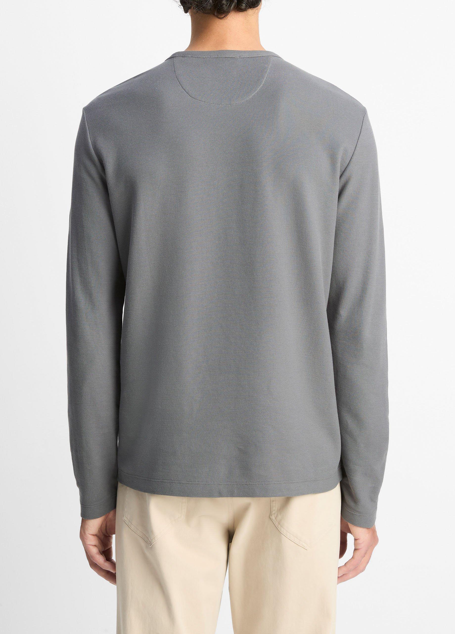 Pima Cotton Piqu&eacute; Long-Sleeve T-Shirt image number 2