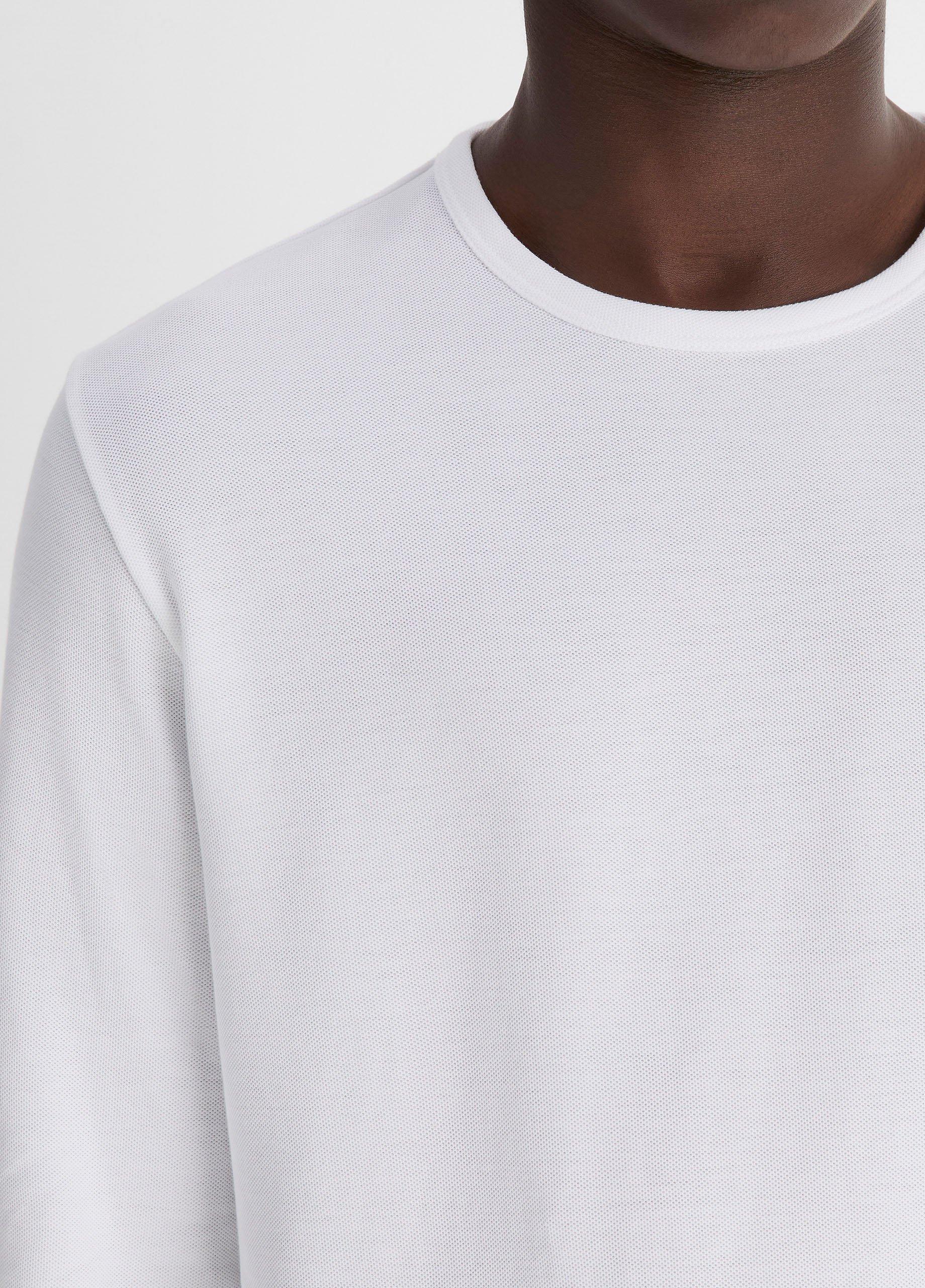 Pima Cotton Piqu&eacute; Long-Sleeve T-Shirt image number 1