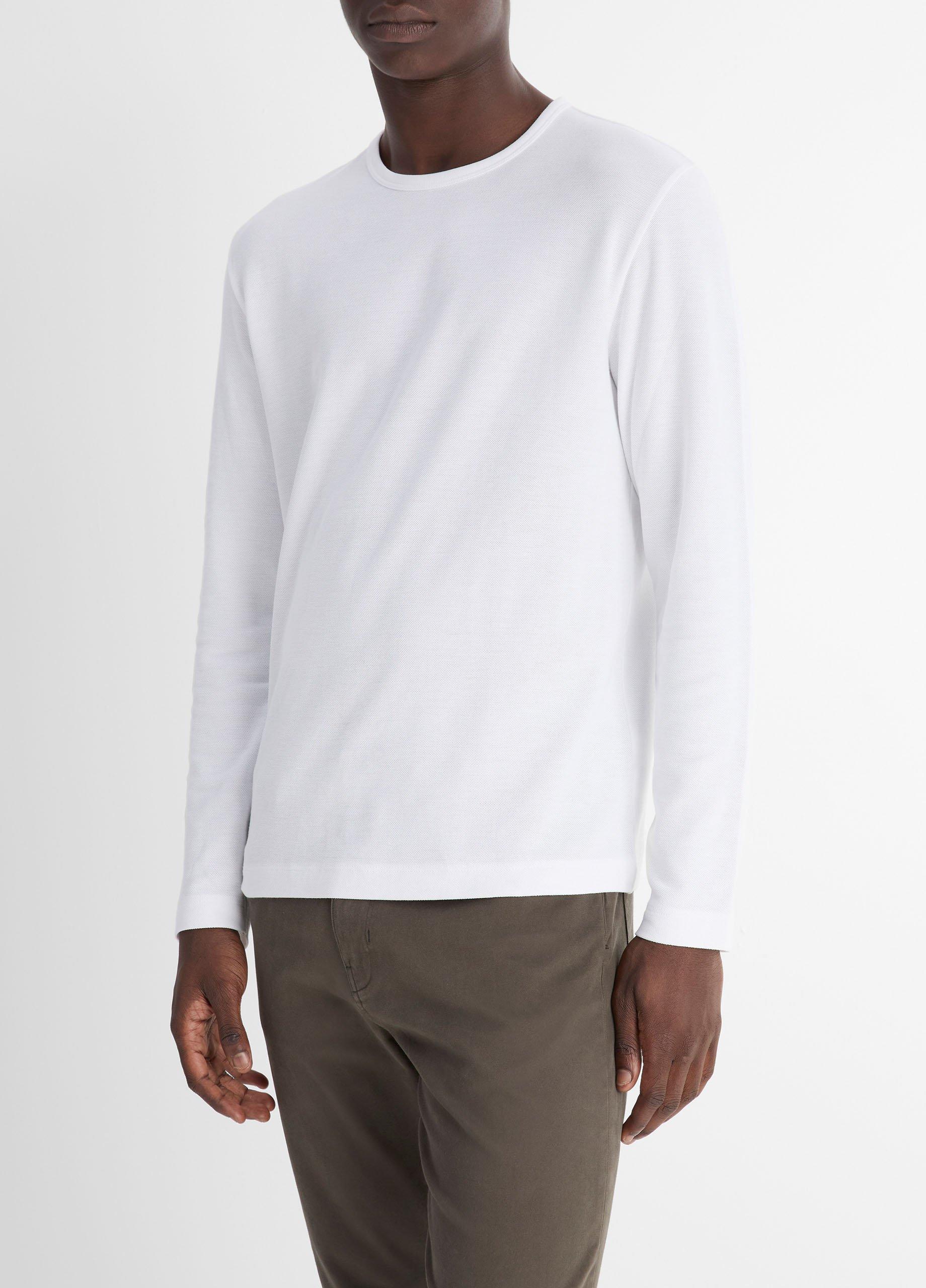 Pima Cotton Piqu&eacute; Long-Sleeve T-Shirt image number 2