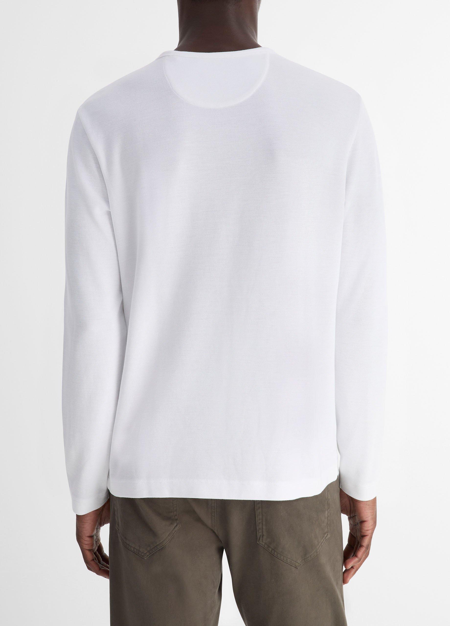 Pima Cotton Piqu&eacute; Long-Sleeve T-Shirt image number 3
