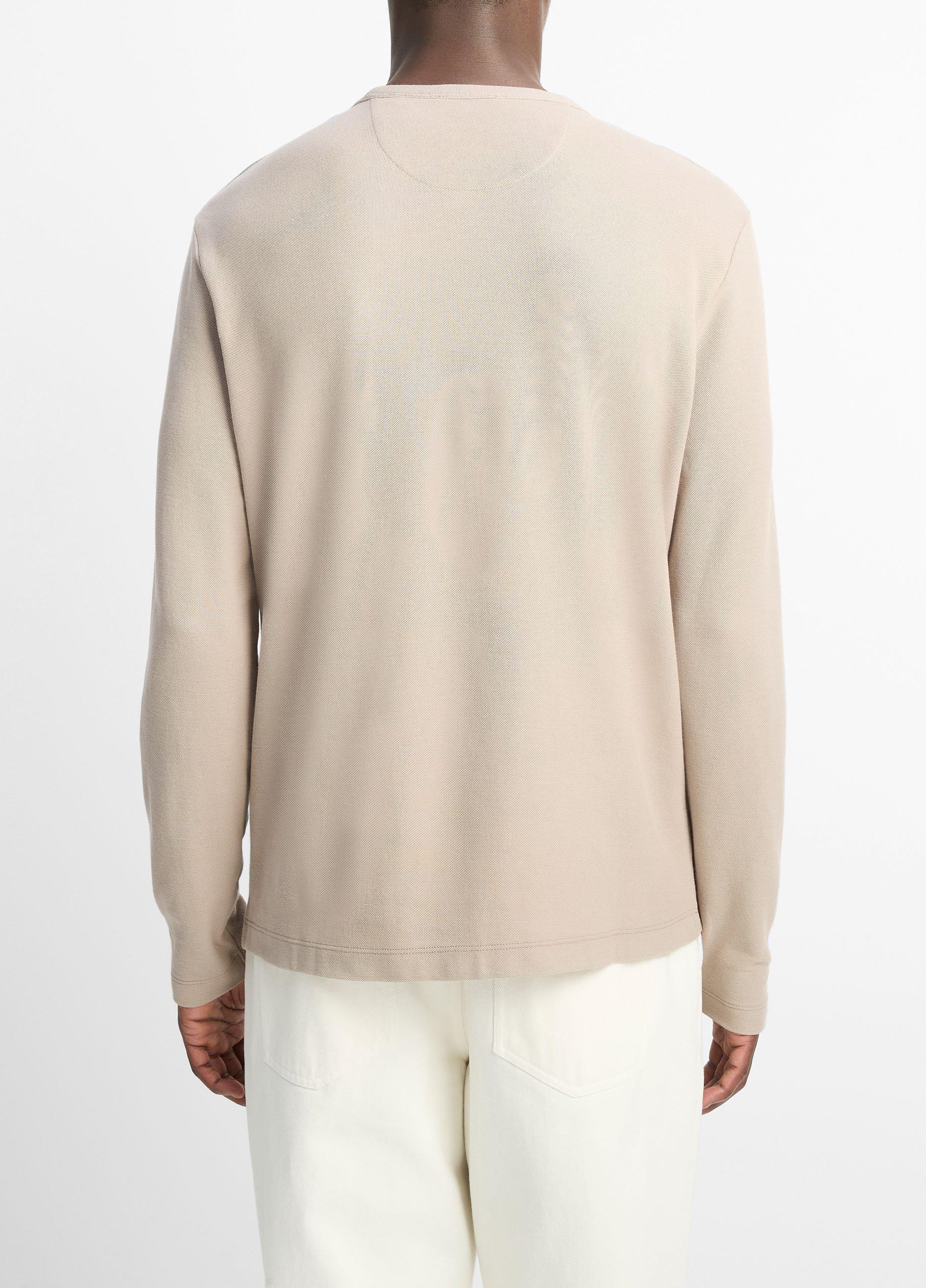 Pima Cotton Piqu&eacute; Long-Sleeve T-Shirt image number 2