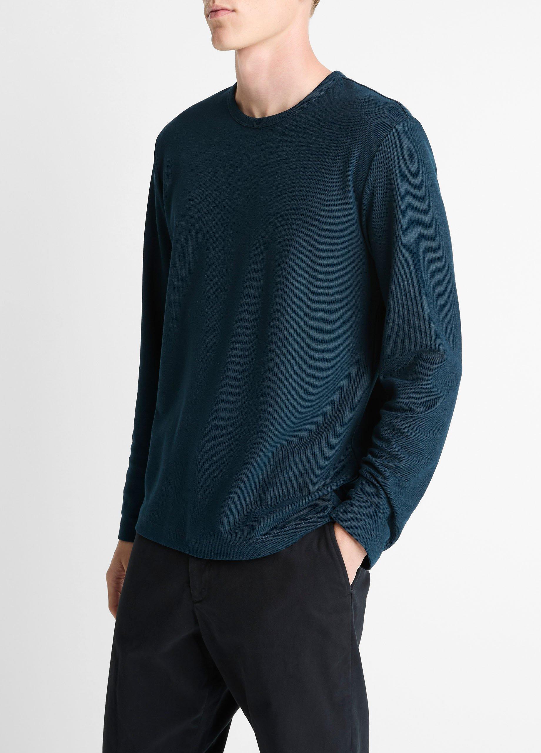 Pima Cotton Piqu&eacute; Long-Sleeve T-Shirt image number 1