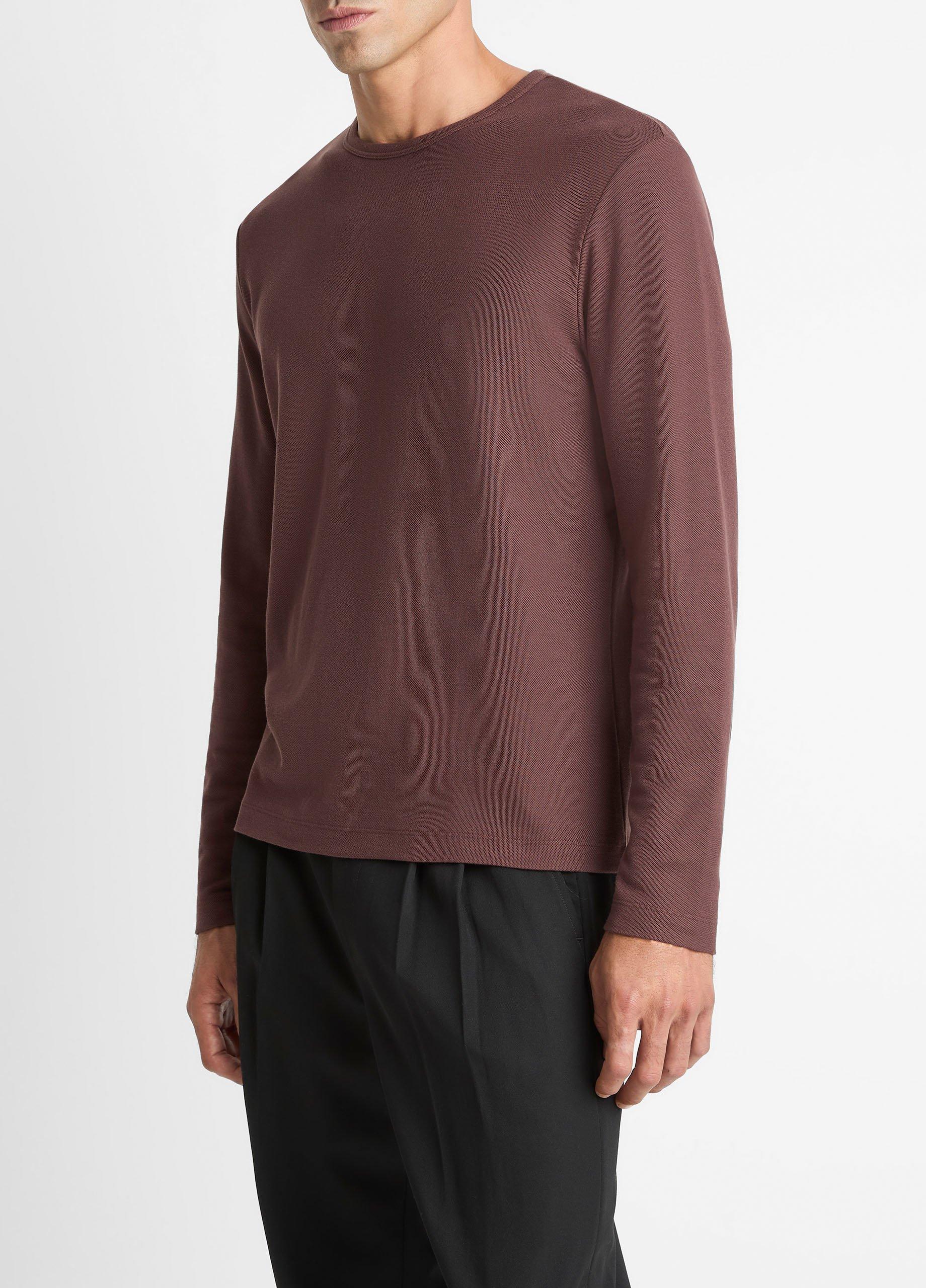 Pima Cotton Piqu&eacute; Long-Sleeve T-Shirt image number 1