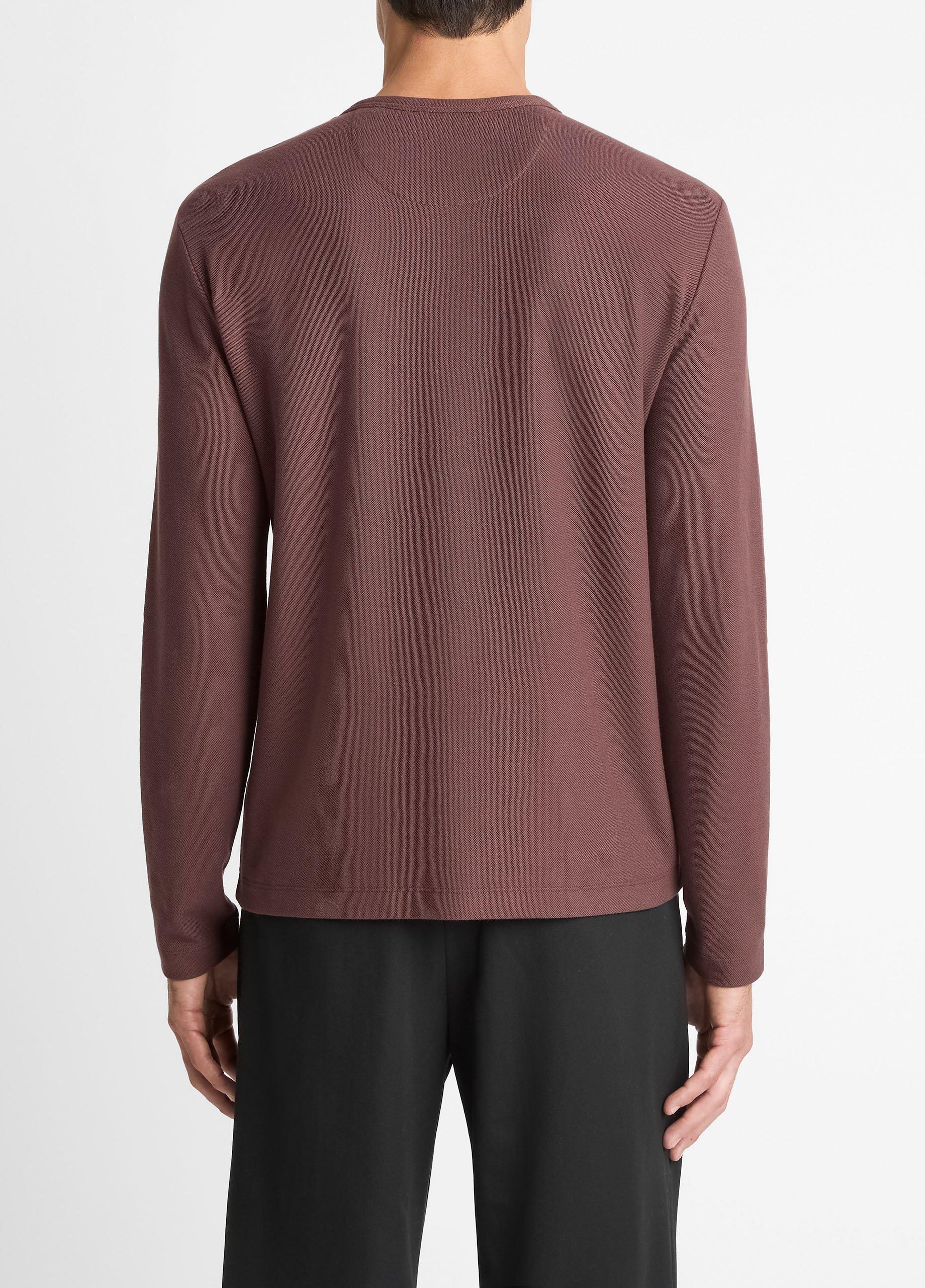 Pima Cotton Piqu&eacute; Long-Sleeve T-Shirt image number 2