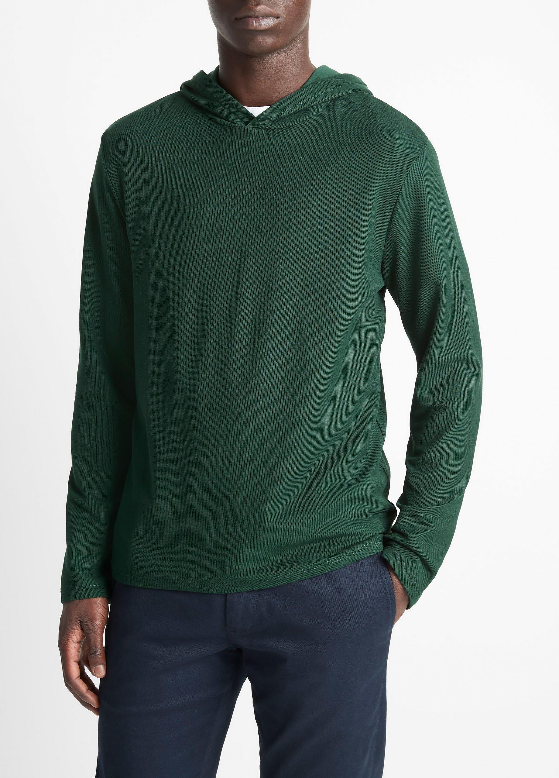 Pima Cotton Piqu&eacute; Hoodie image number 0