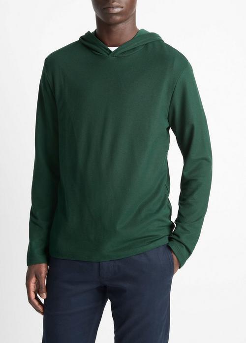 Pima Cotton Piqué Hoodie