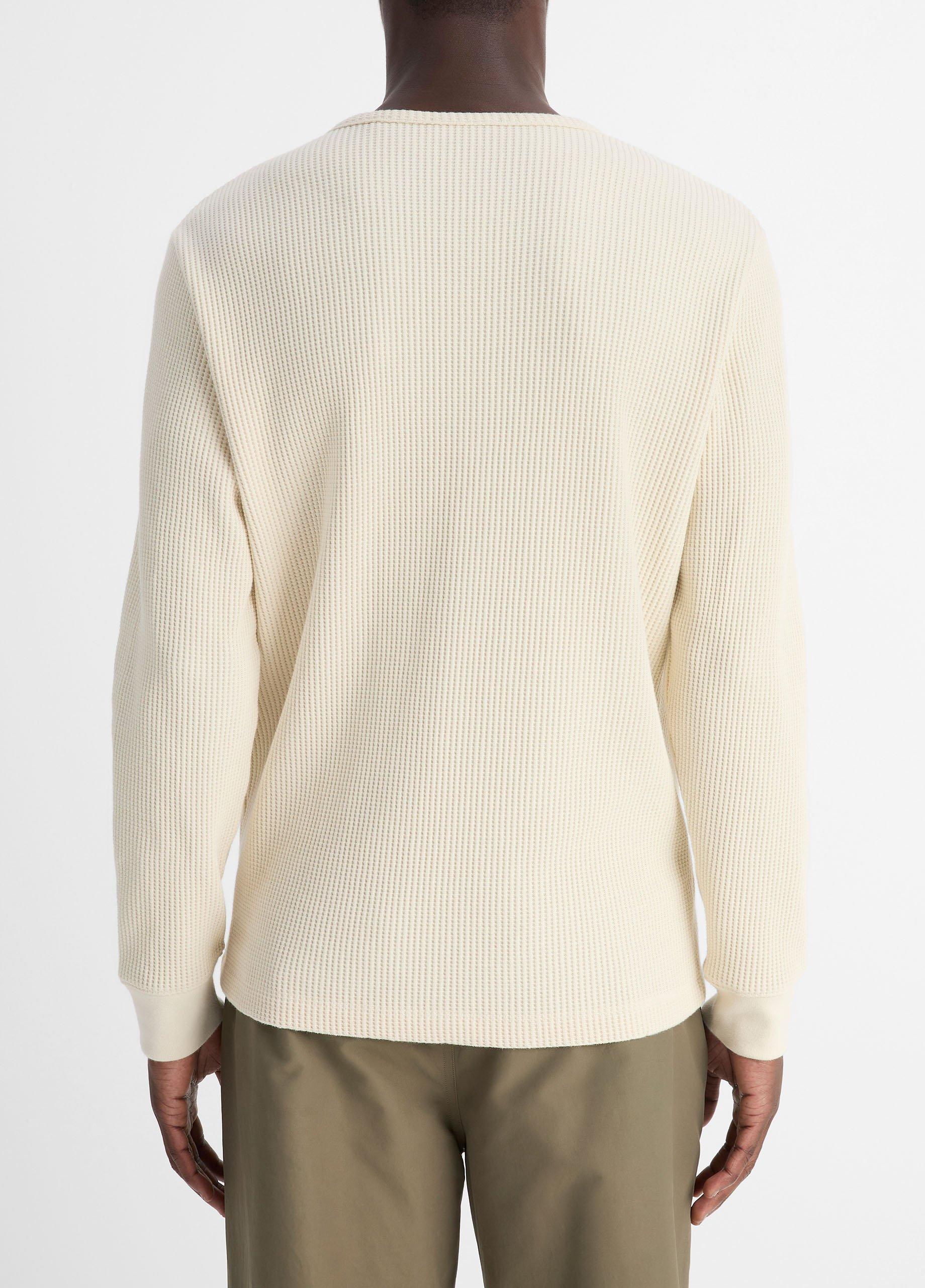 ★DRAW FIT★ Tencel Cotton Waffle Henley Neck T-Shirt [IVORY MUSINSA | DRAW FIT Tencel Cotton Waffle Henley Neck T-Shirt