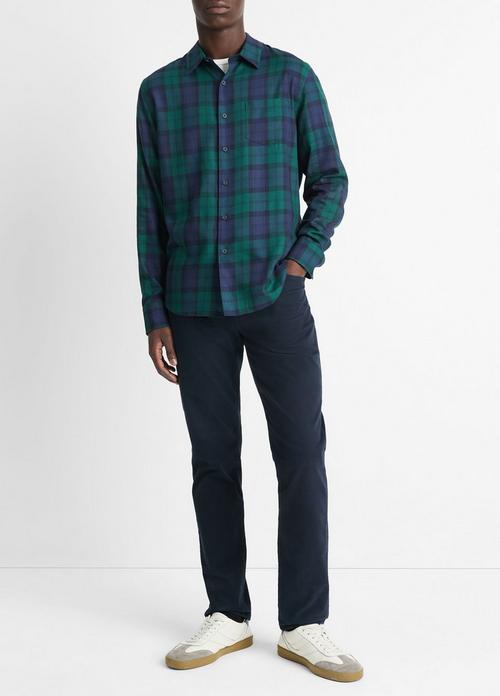 Castaic Plaid Cotton-Blend Shirt