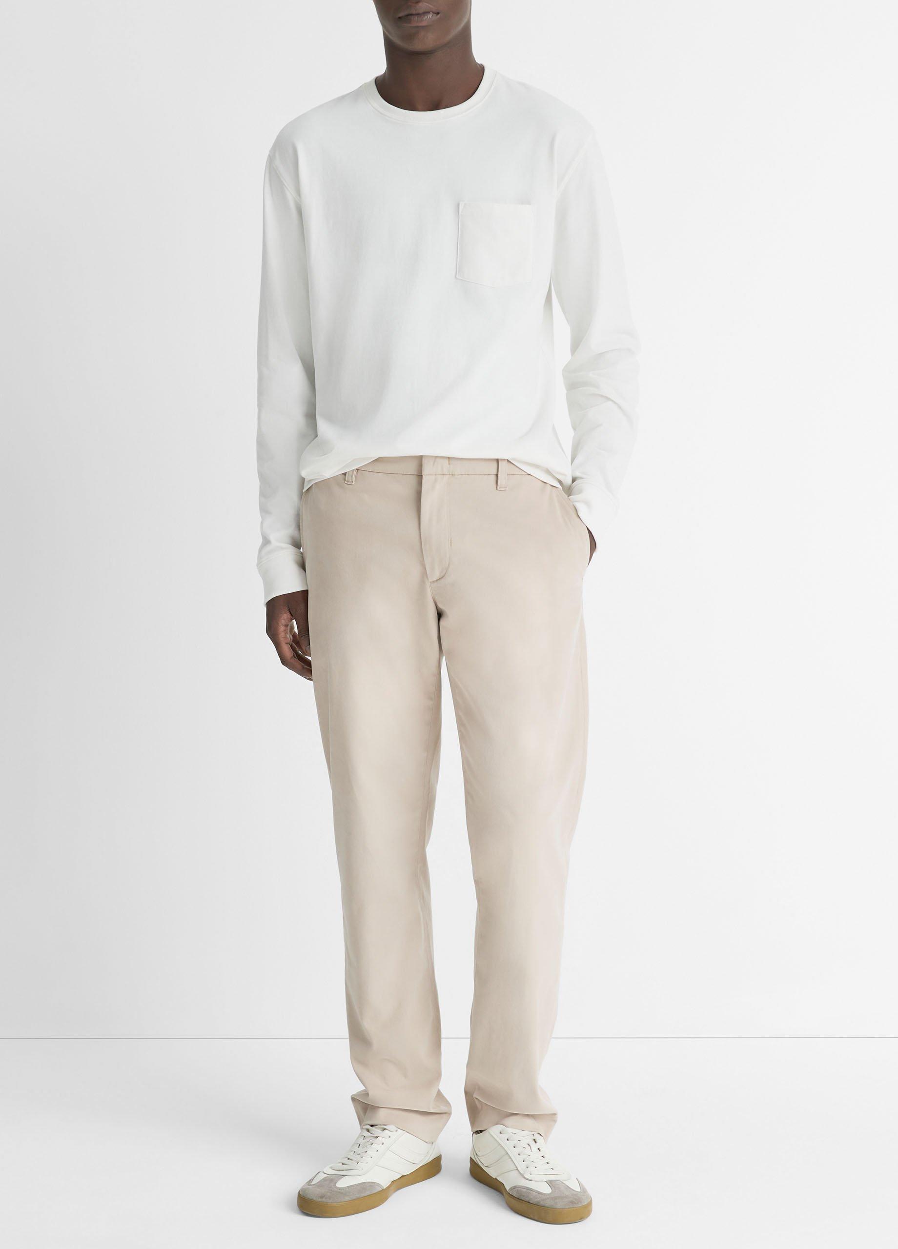 Men's Dylan Slim Cotton Chino Pant, Cahuenga Khaki, Size 36 Vince