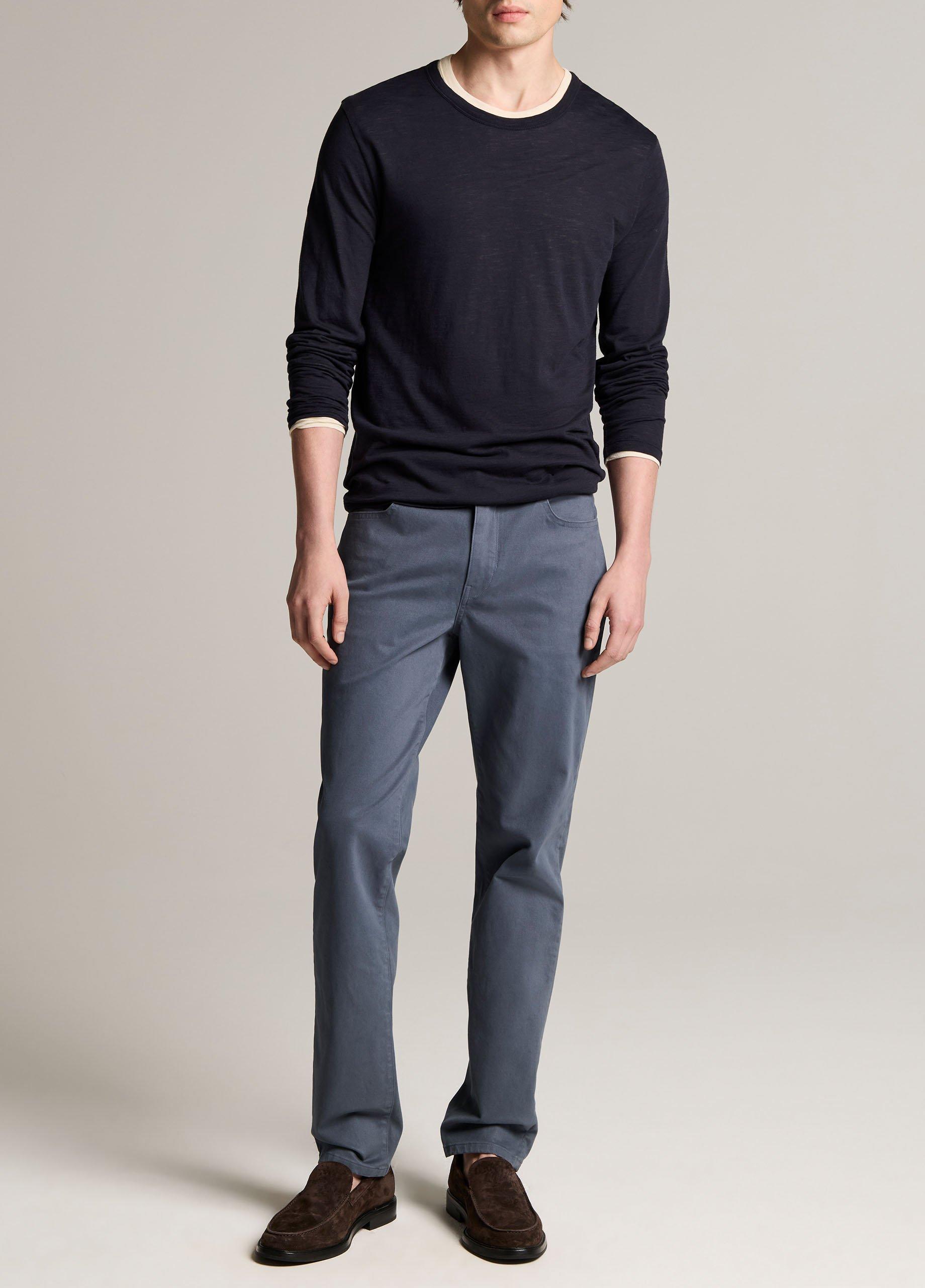 Dylan Slim 5-Pocket Peached Stretch-Cotton Pant from Vince - $198