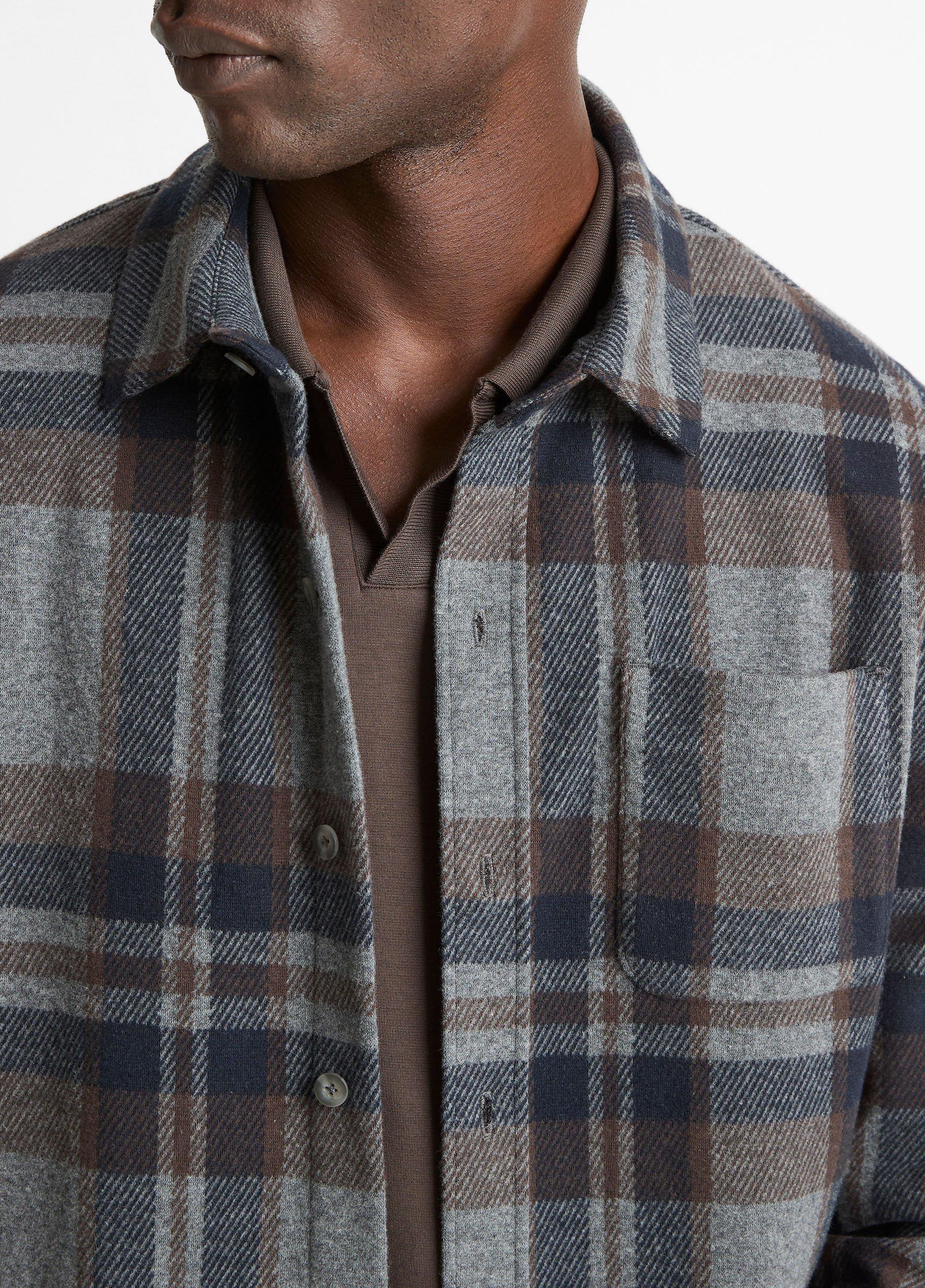 Plaid Cotton-Blend Shirt Jacket image number 1