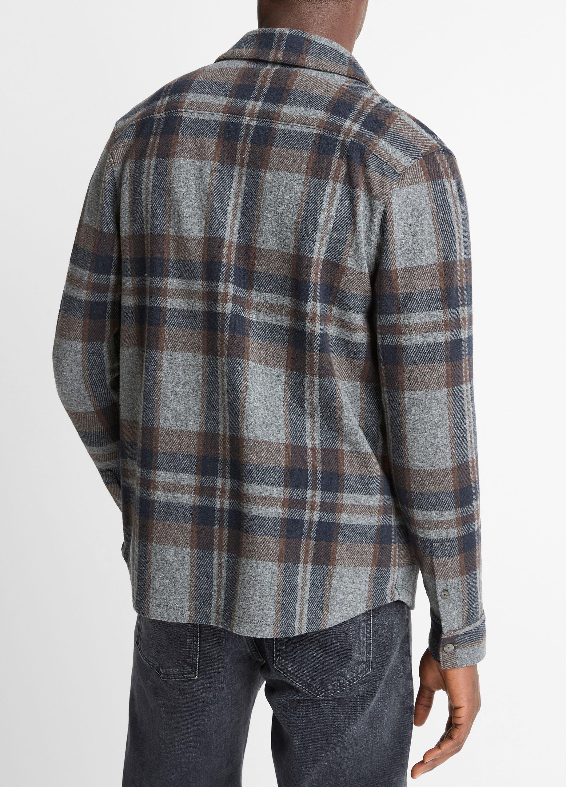 Plaid Cotton-Blend Shirt Jacket image number 2