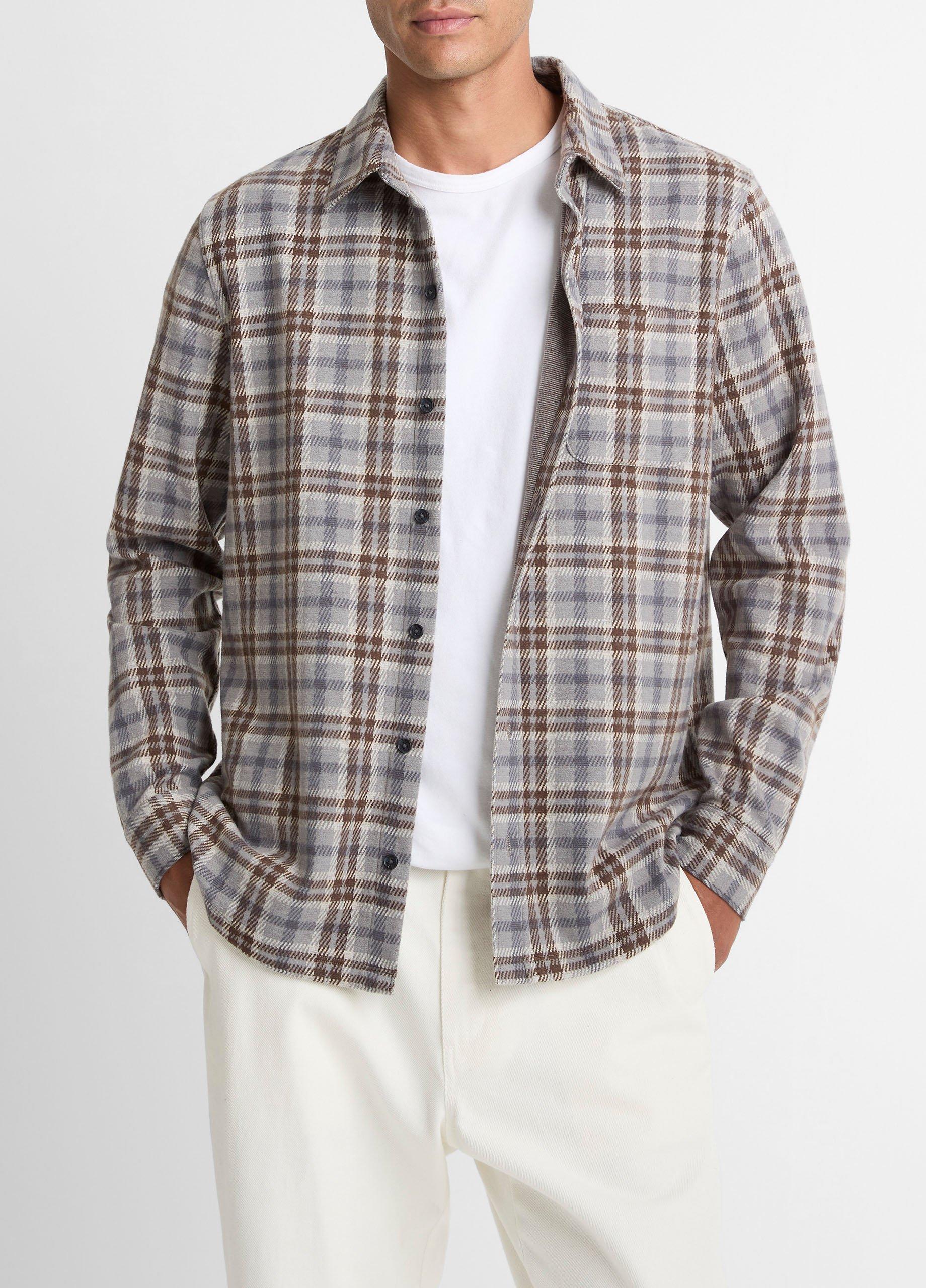 Plaid Cotton-Blend Shirt Jacket image number 0
