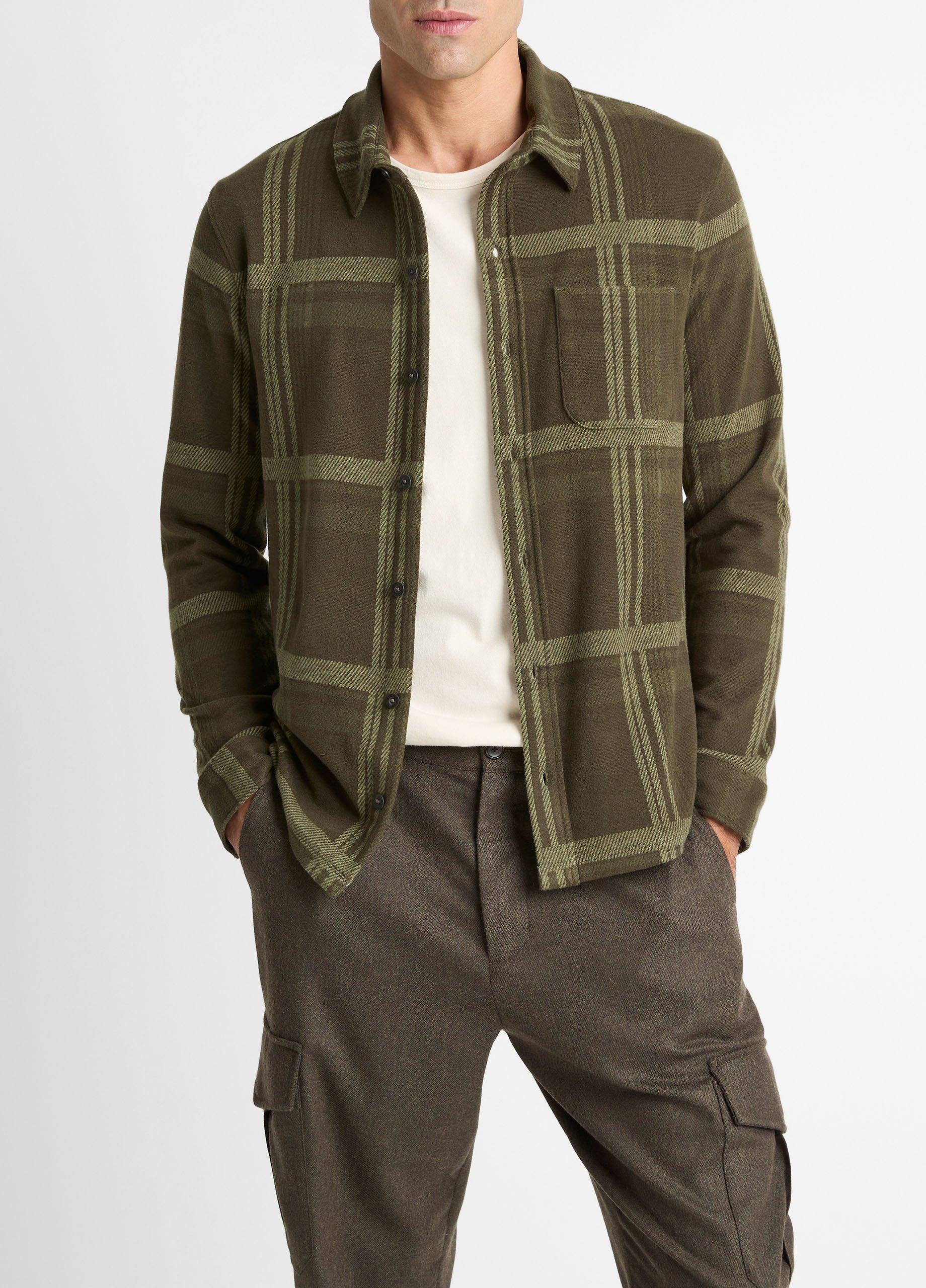 Plaid Cotton-Blend Shirt Jacket image number 0