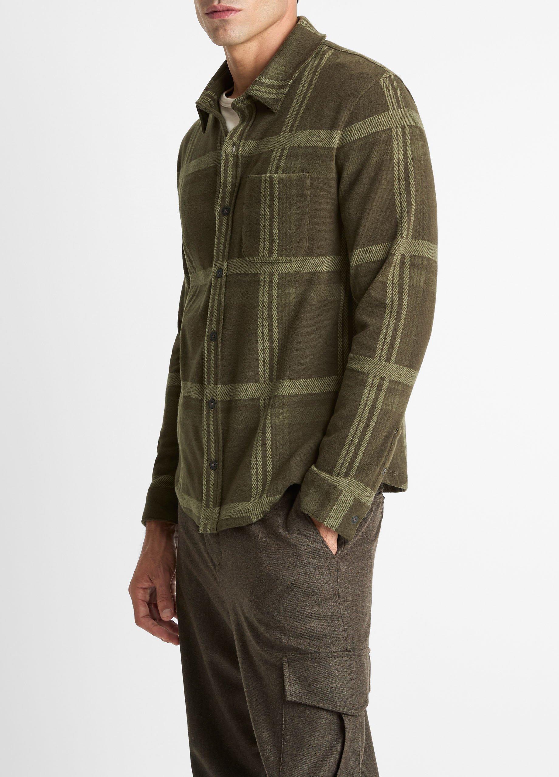 Plaid Cotton-Blend Shirt Jacket image number 1